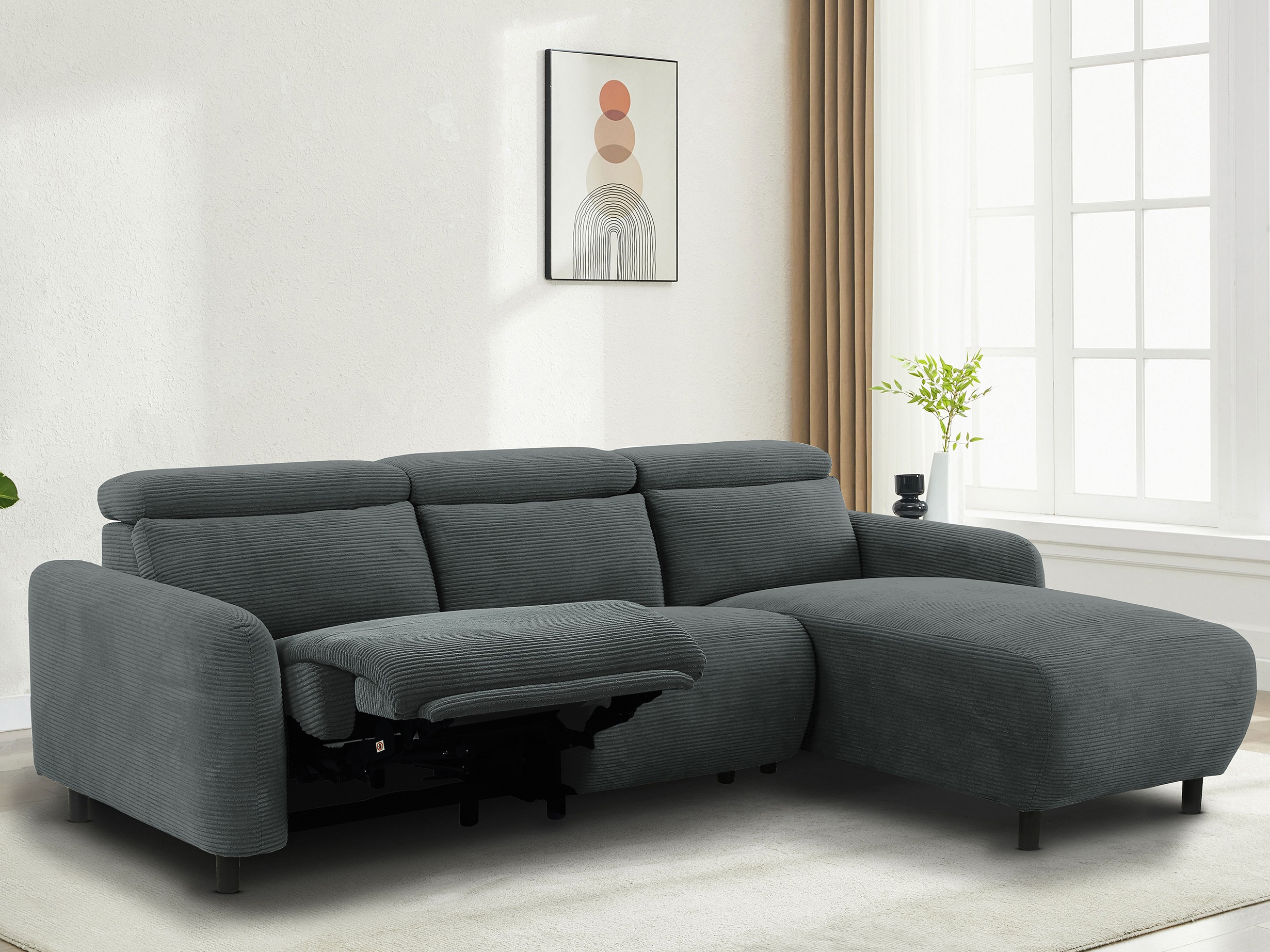 Sillón reclinable de ángulo suave Denton 1509 (Antracita)