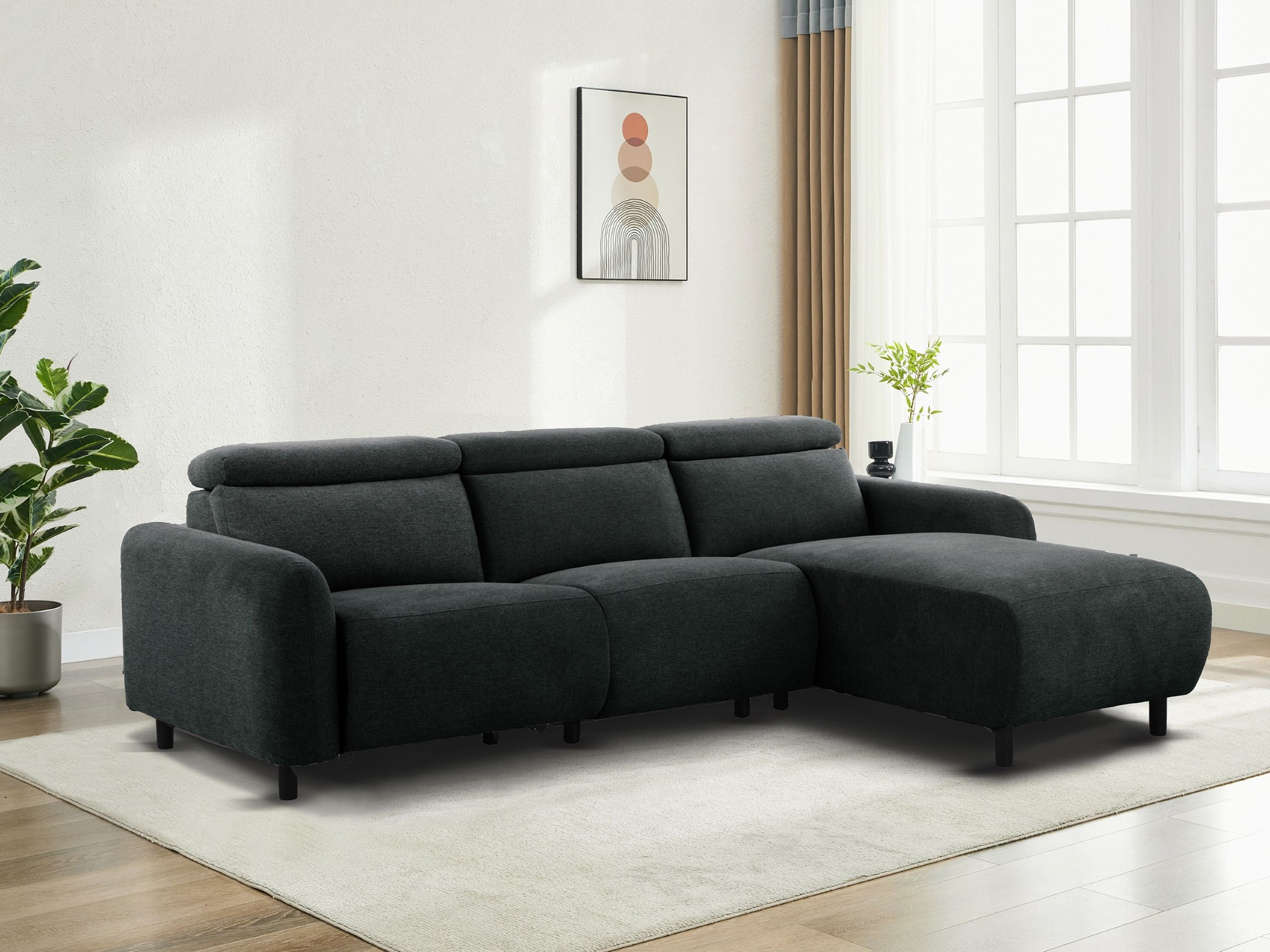 Sillón reclinable de ángulo suave Denton 1509 (Gris oscuro)