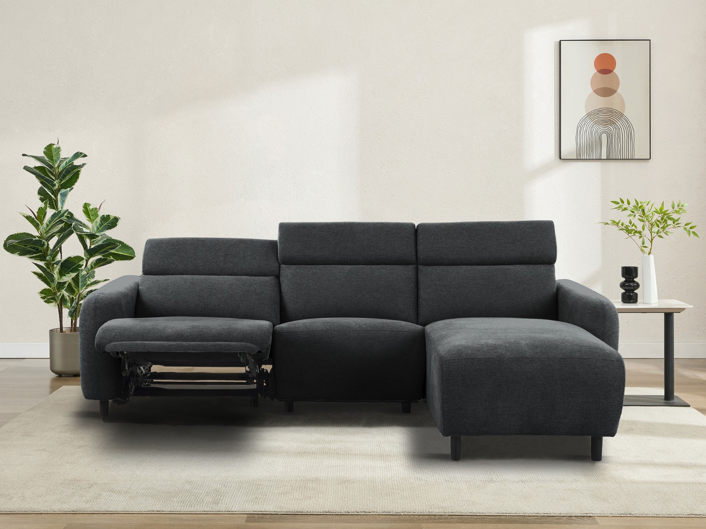 Sillón reclinable de ángulo suave Denton 1509 (Gris oscuro)