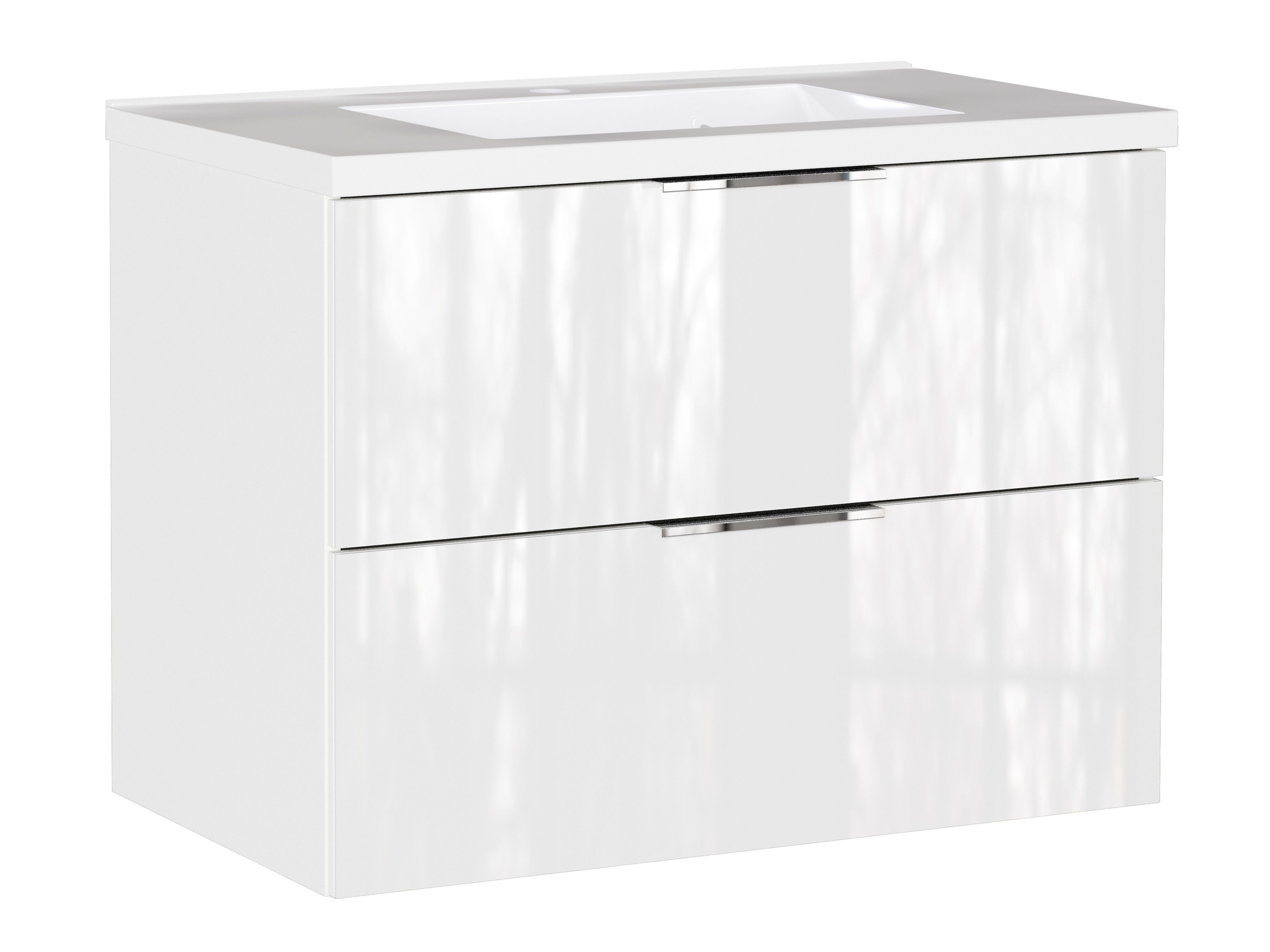 Armario de baño colgante para lavabo Sacramento 526 (Blanco brillante)