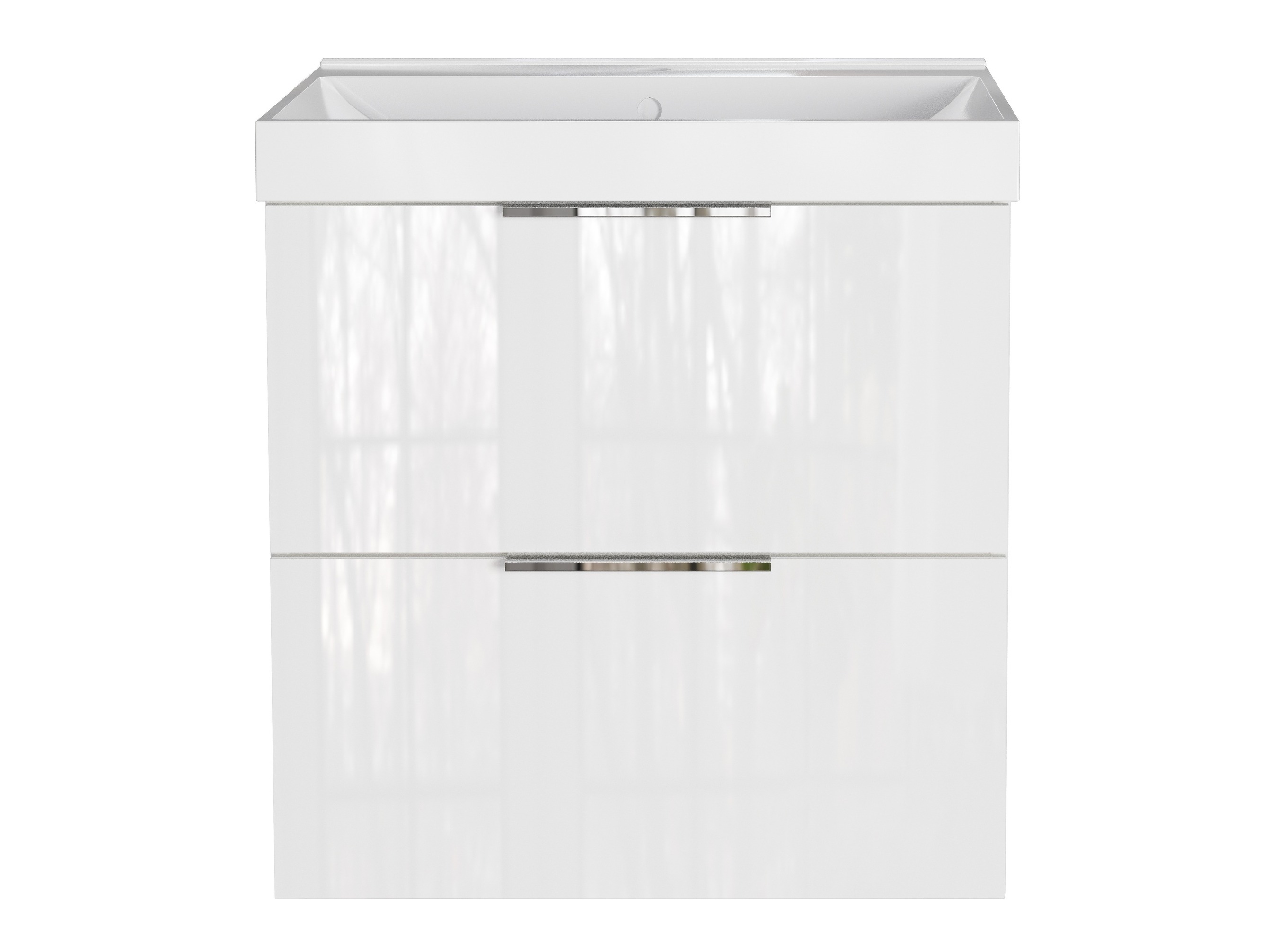 Armario de baño colgante para lavabo Sacramento 527 (Blanco brillante)