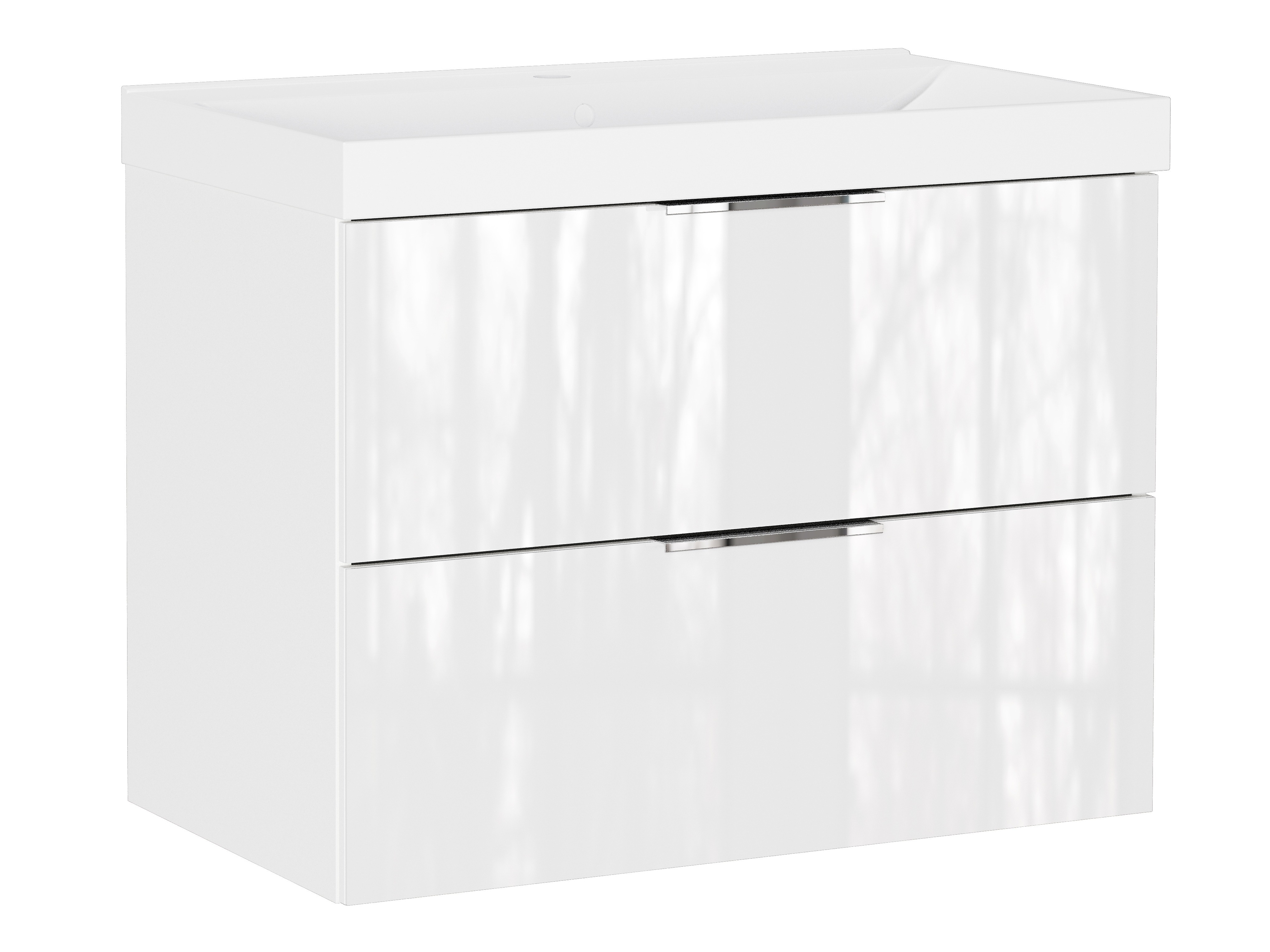 Armario de baño colgante para lavabo Sacramento 528 (Blanco brillante)