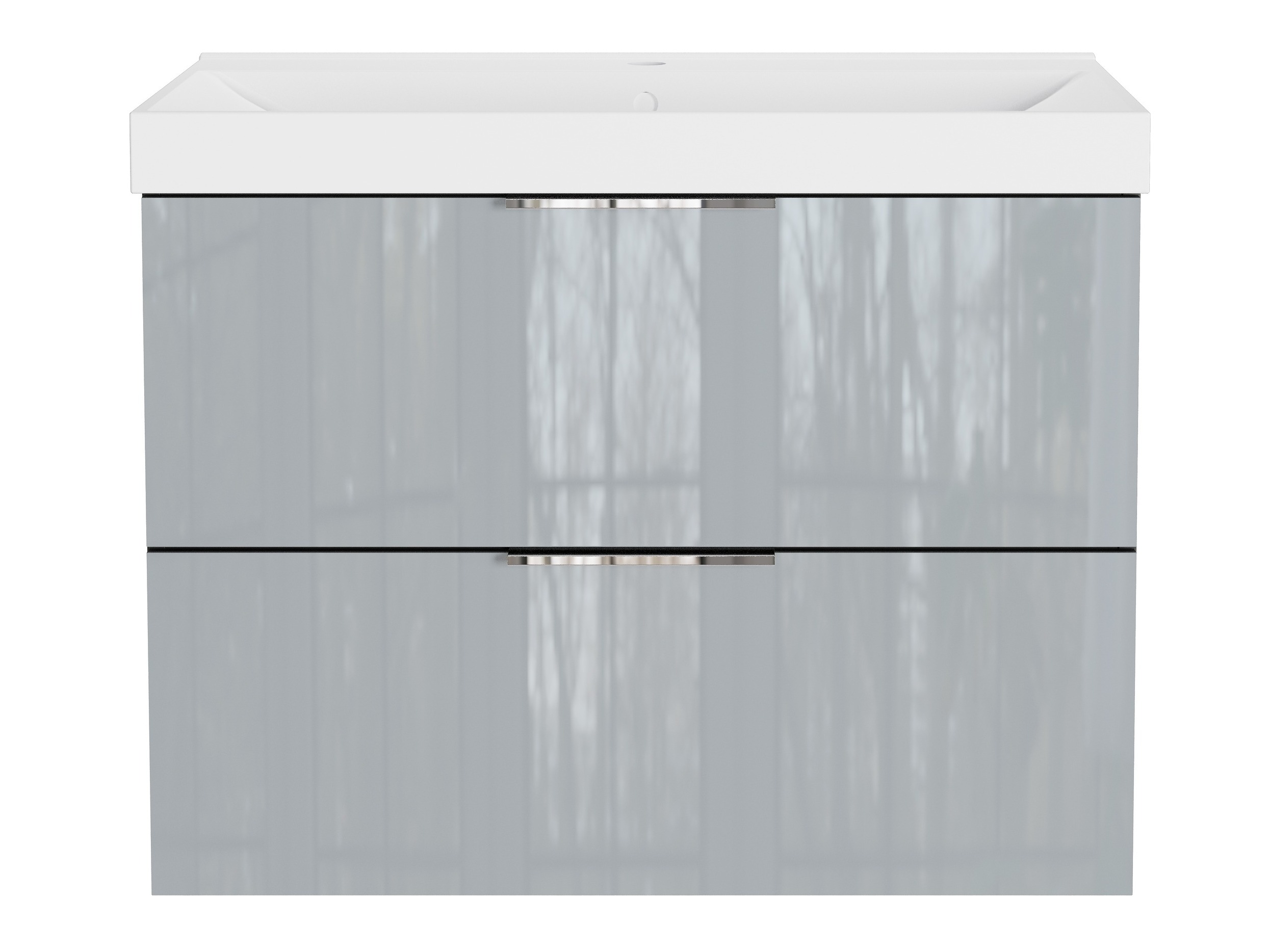 Armario de baño colgante para lavabo Sacramento 528 (Gris brillante)