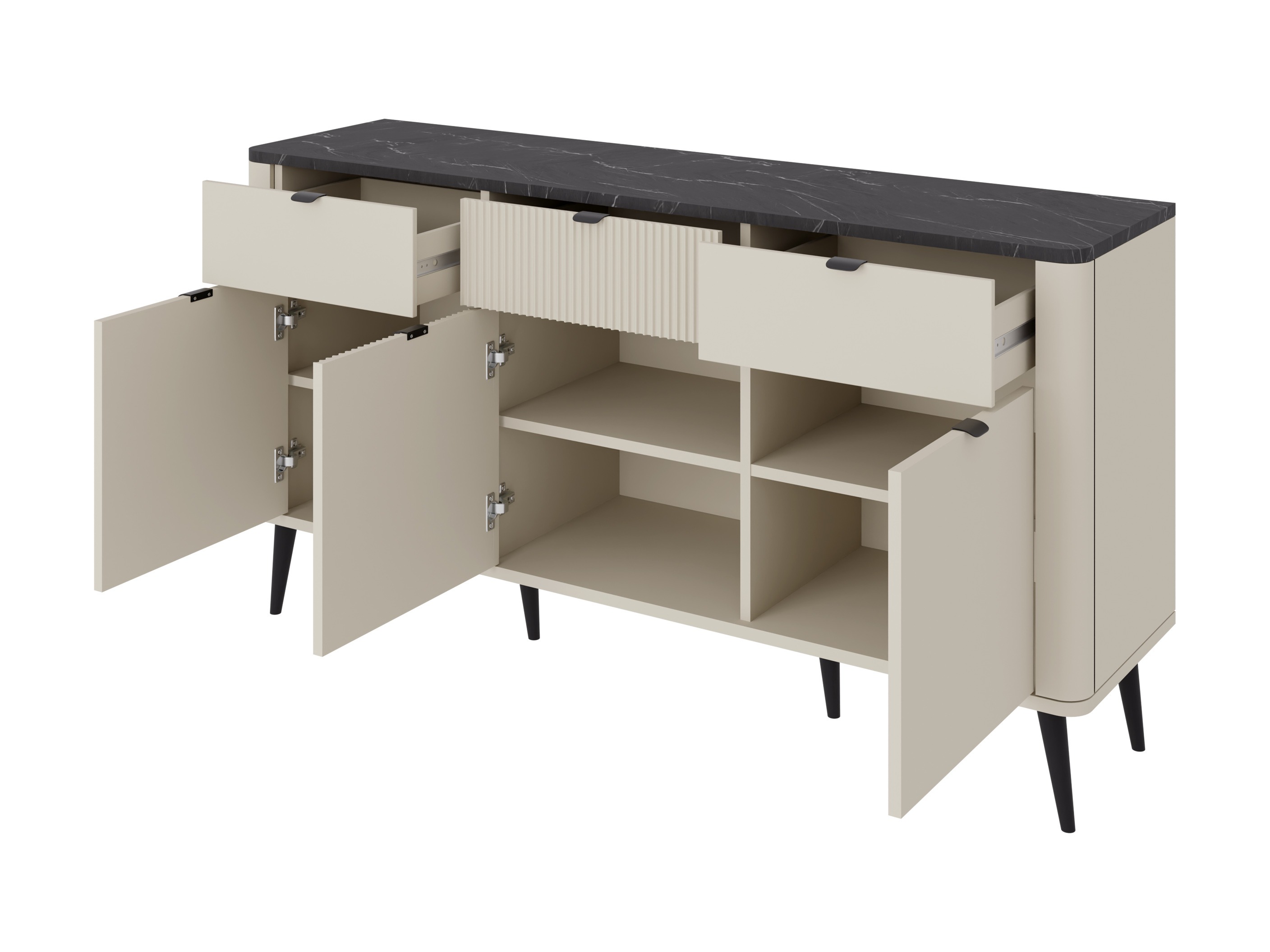 Cómoda Lufela 109 (Cachemira + Mármol gris)