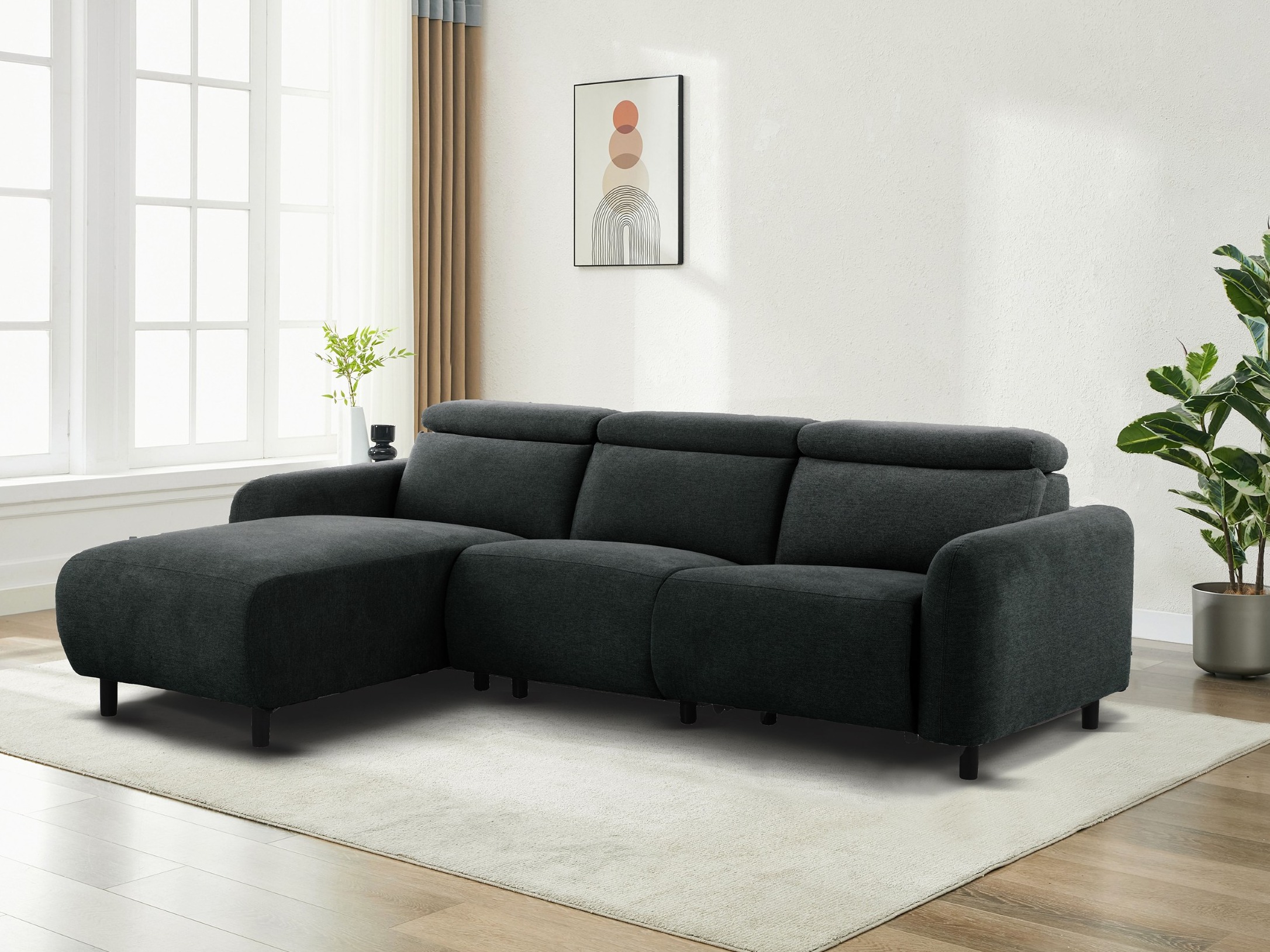 Sillón reclinable de ángulo suave Denton 1510 (Antracita)