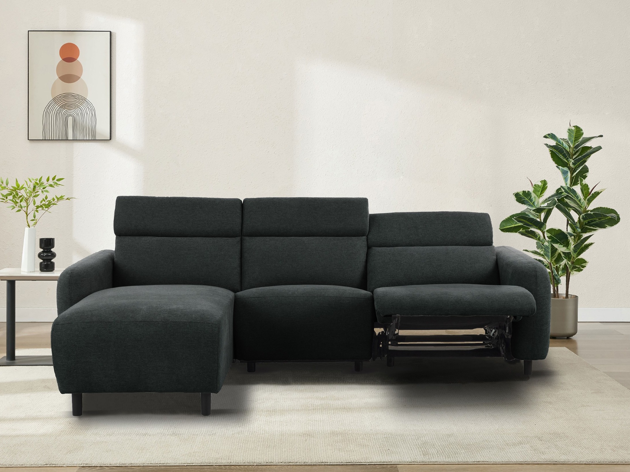 Sillón reclinable de ángulo suave Denton 1510 (Antracita)