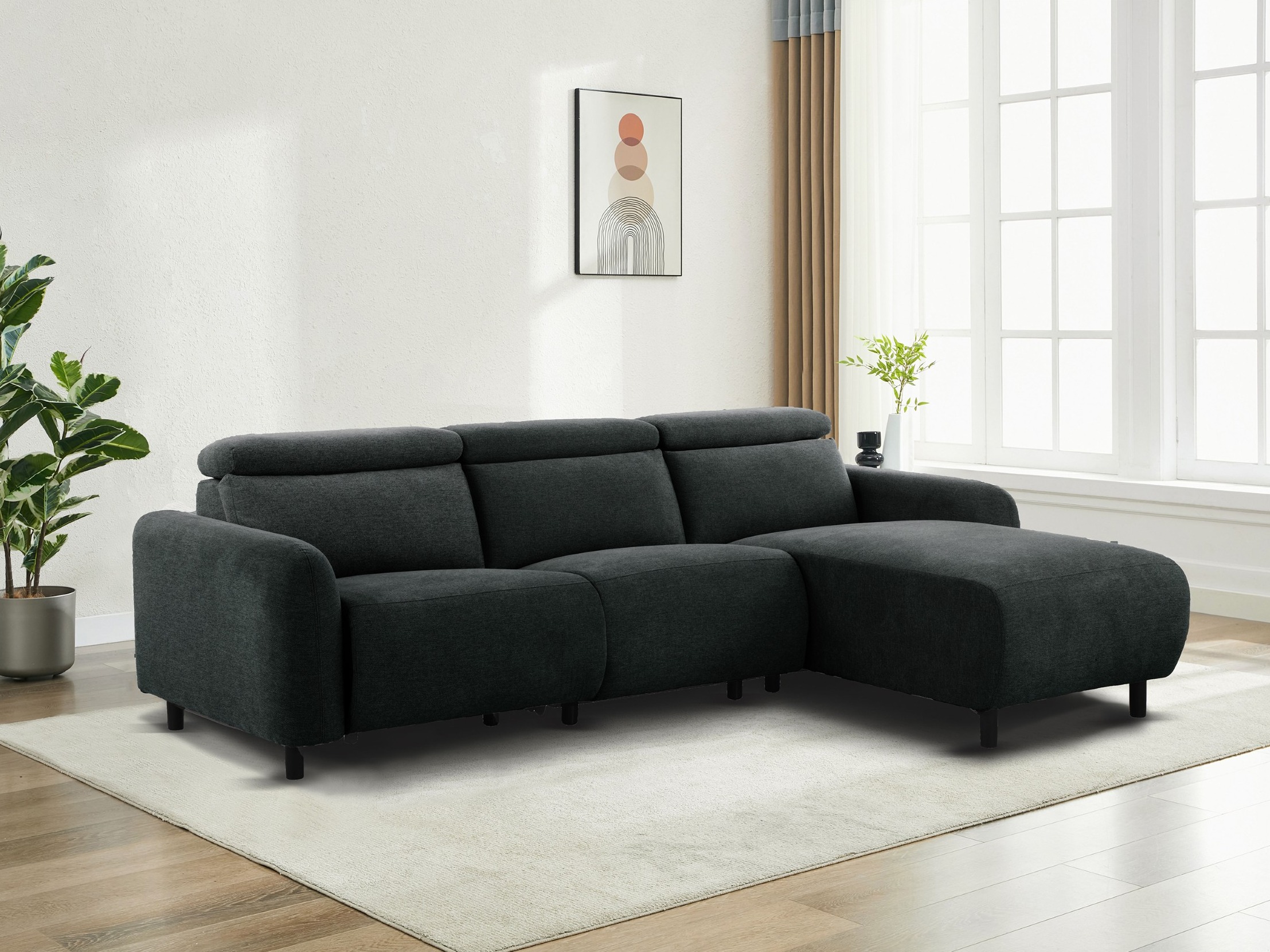 Sillón reclinable de ángulo suave Denton 1510 (Antracita)