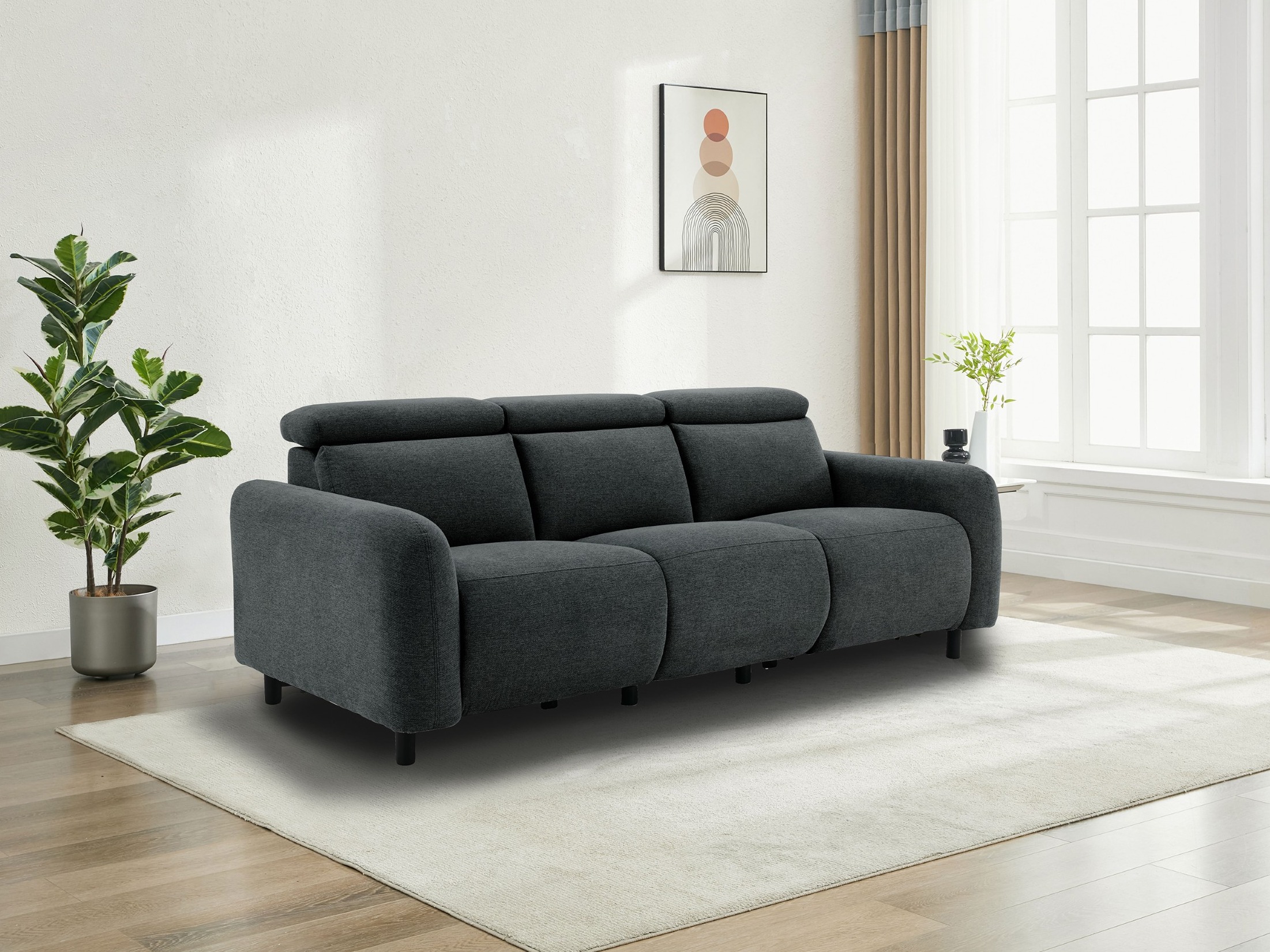 Sofá reclinable Denton 1511 (Antracita)
