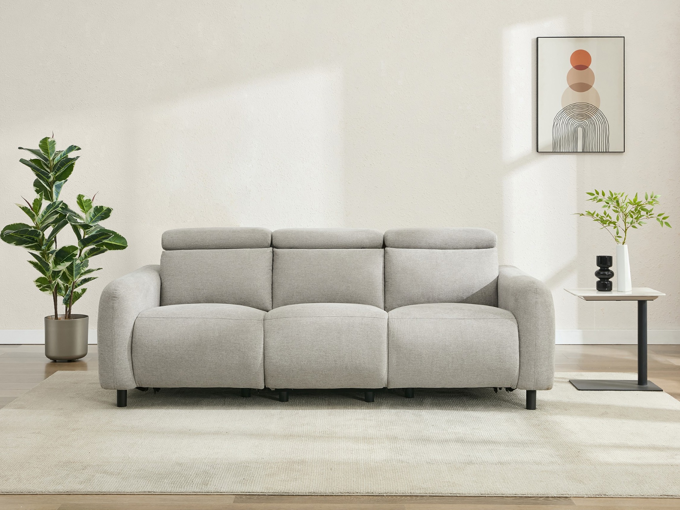 Sofá reclinable Denton 1512 (Gris claro)