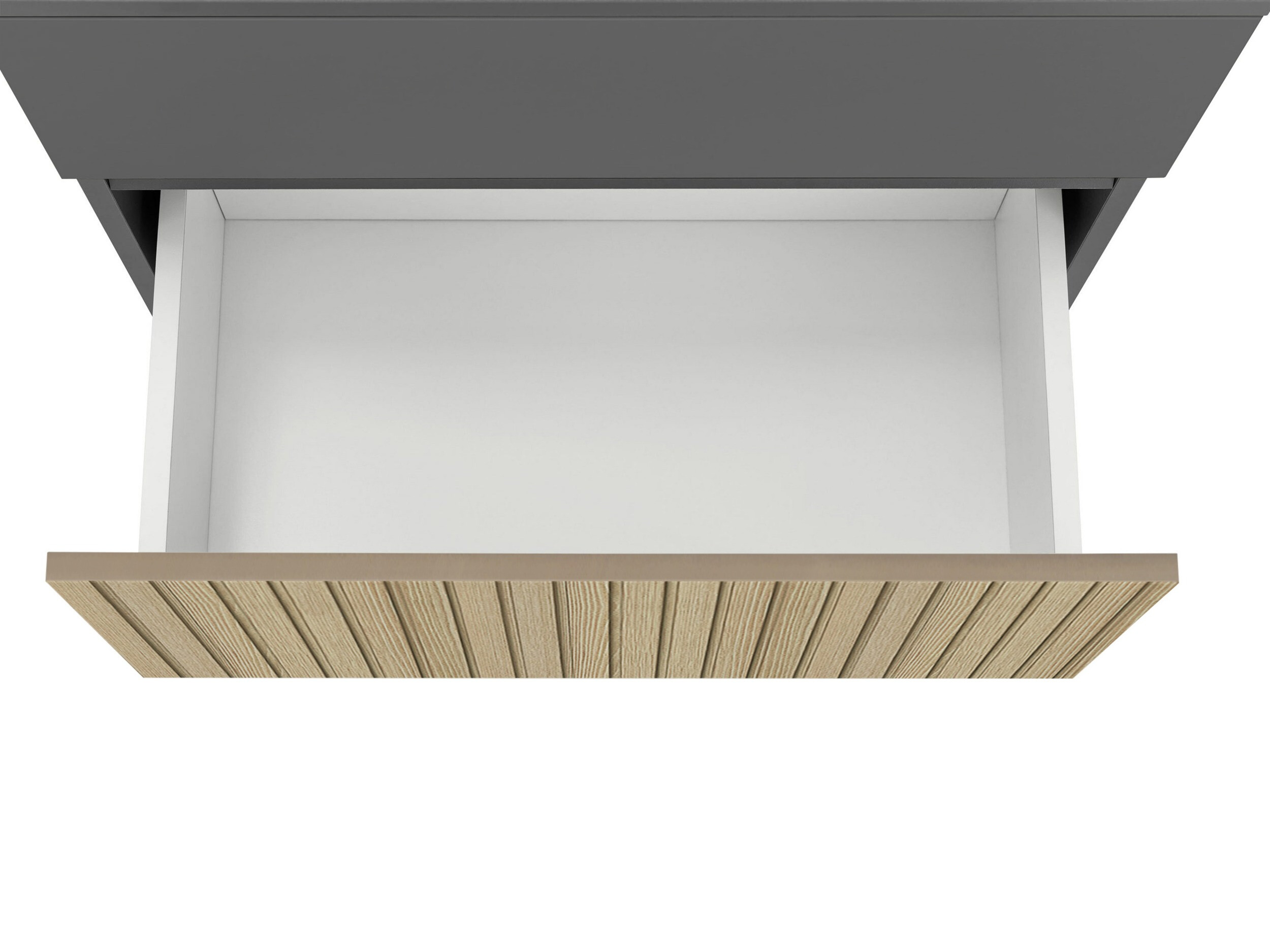 Armario de baño de pie para lavabo Soncamu 110 (Antracita + Roble claro)