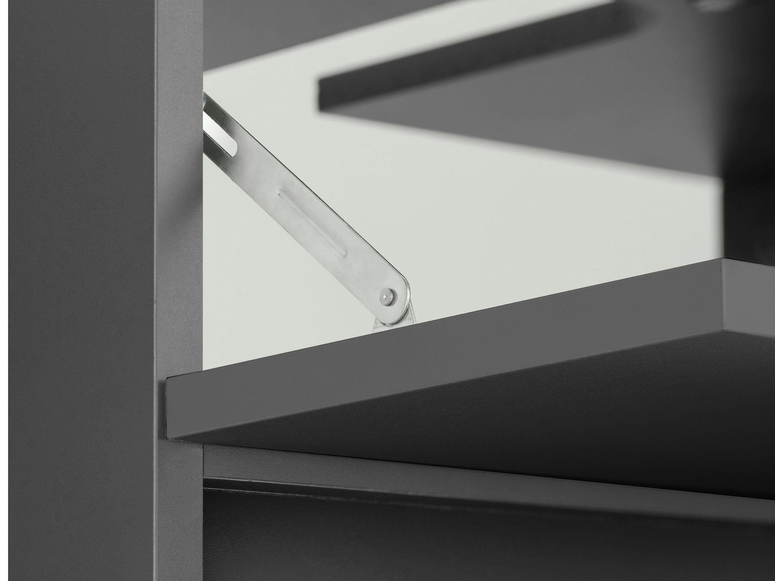 Armario de baño de pie para lavabo Soncamu 110 (Antracita + Roble claro)