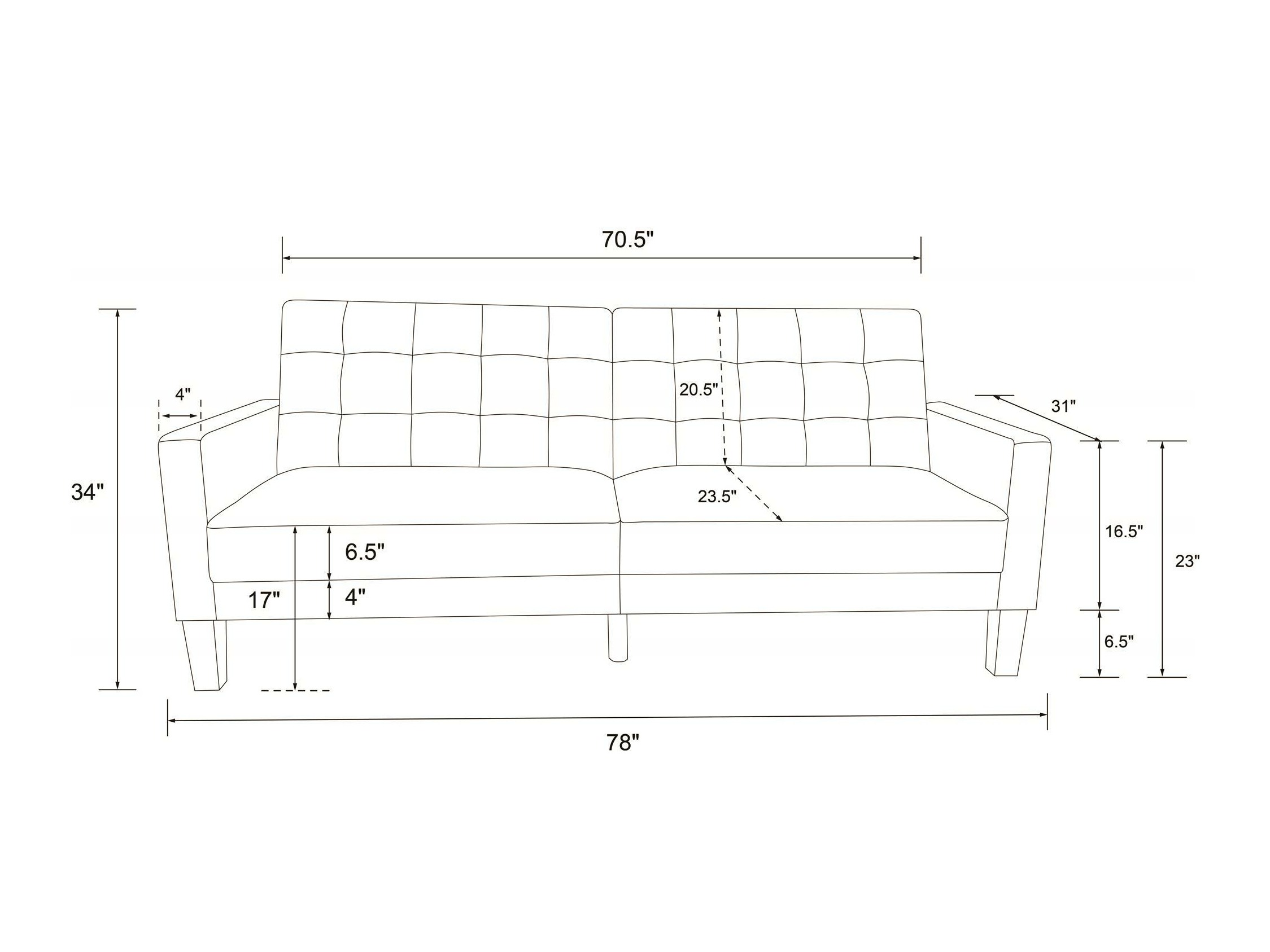 Sofá cama Tulsa 128 (Gris)