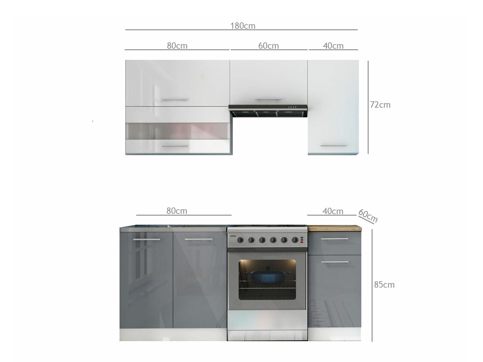 Conjunto de cocina modular Tiffa Mix 100