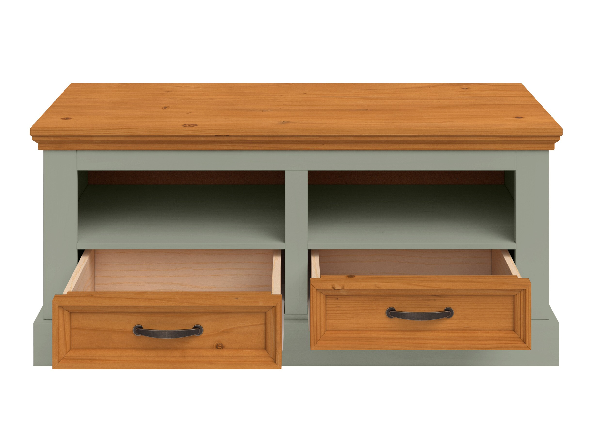 Cómoda Tolelio 128 (Verde + Pino)