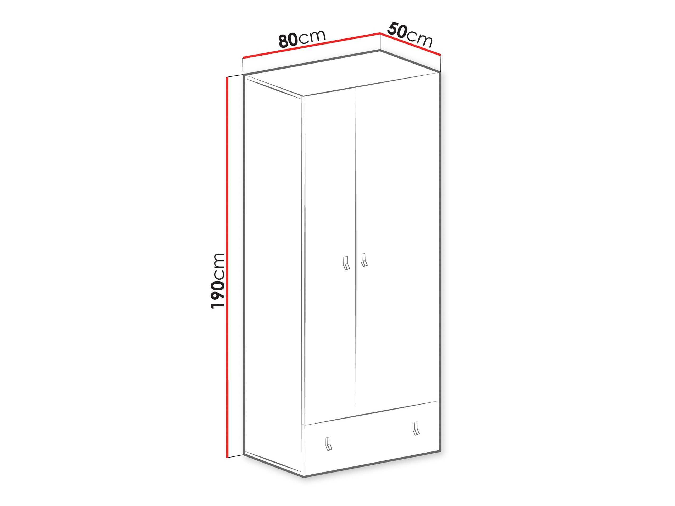 Armario Camteso 101 (Blanco + Roble + Turquesa)