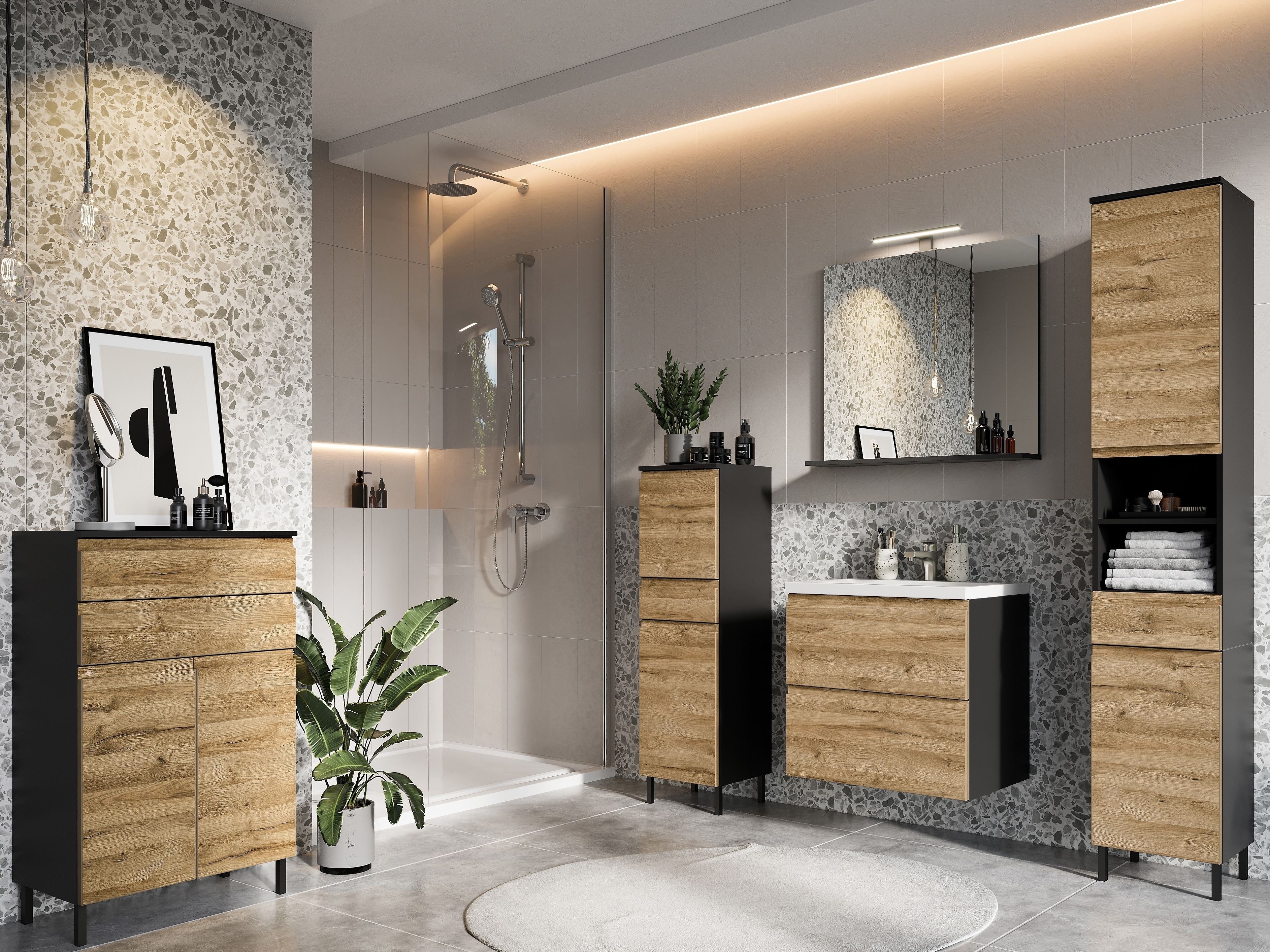 Armario de baño colgante para lavabo Talmira 117