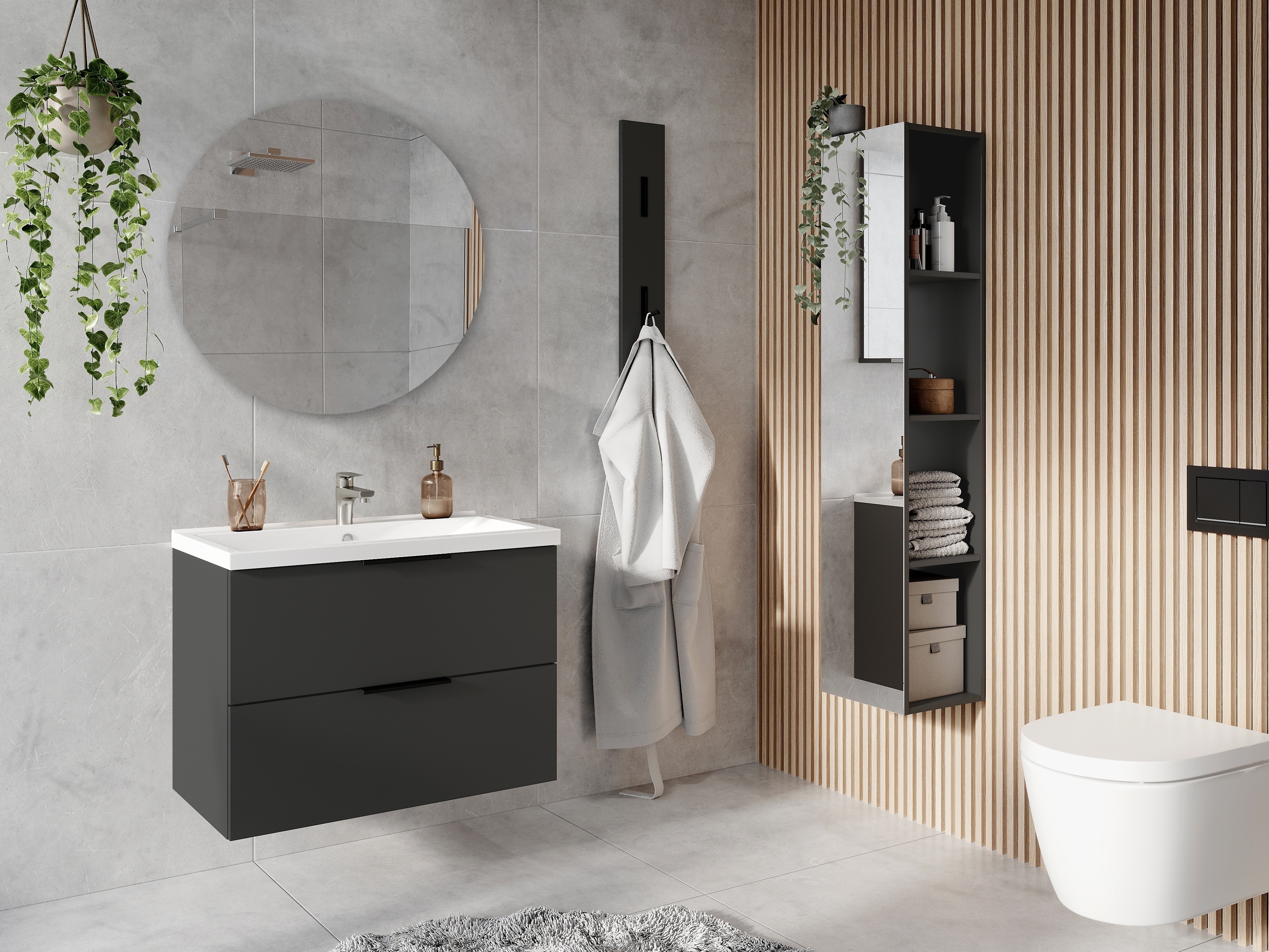 Armario de baño colgante para lavabo Temeli 110