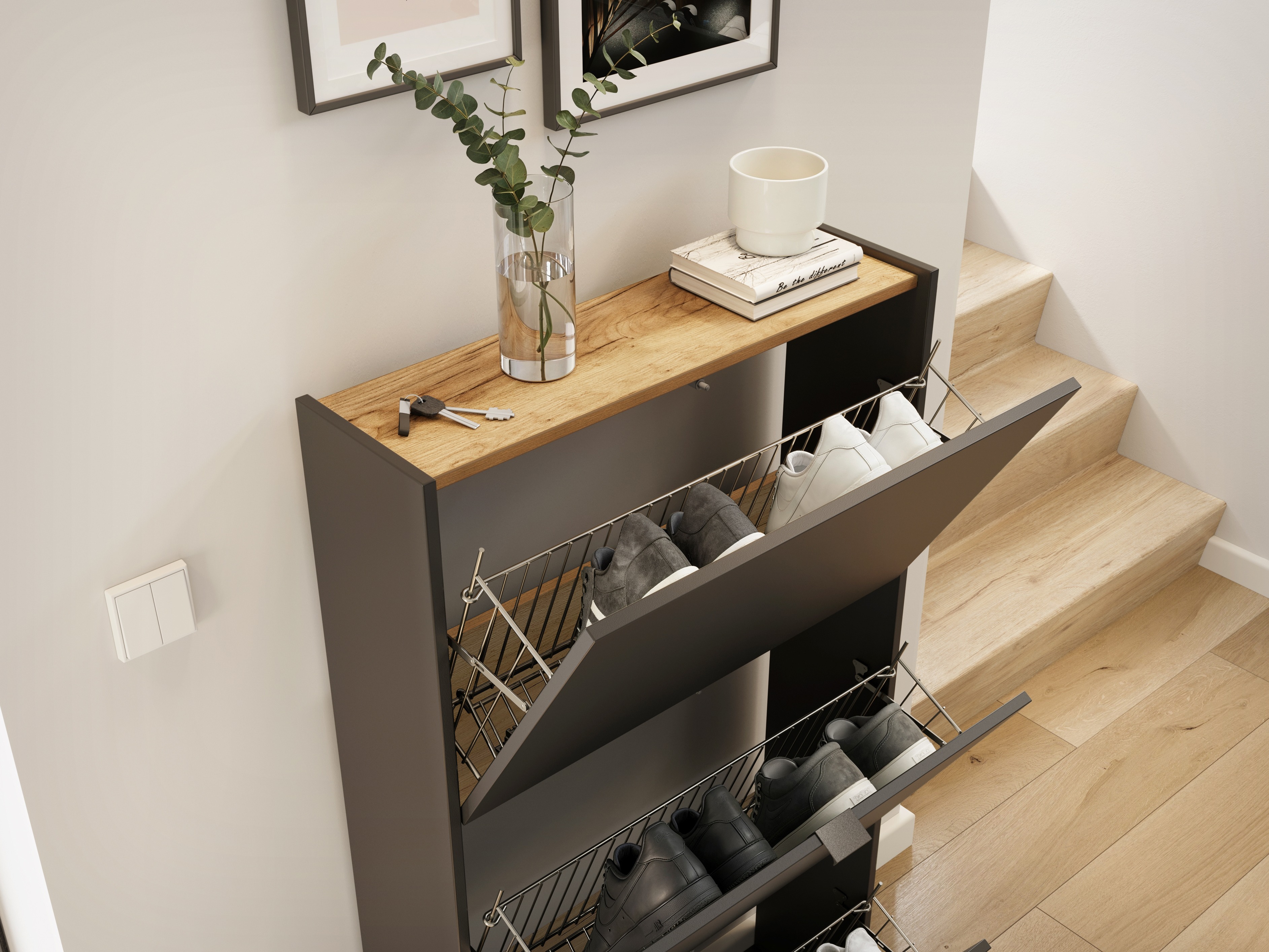 Zapatero Cirsale 113 (Navarra roble + Grafito)