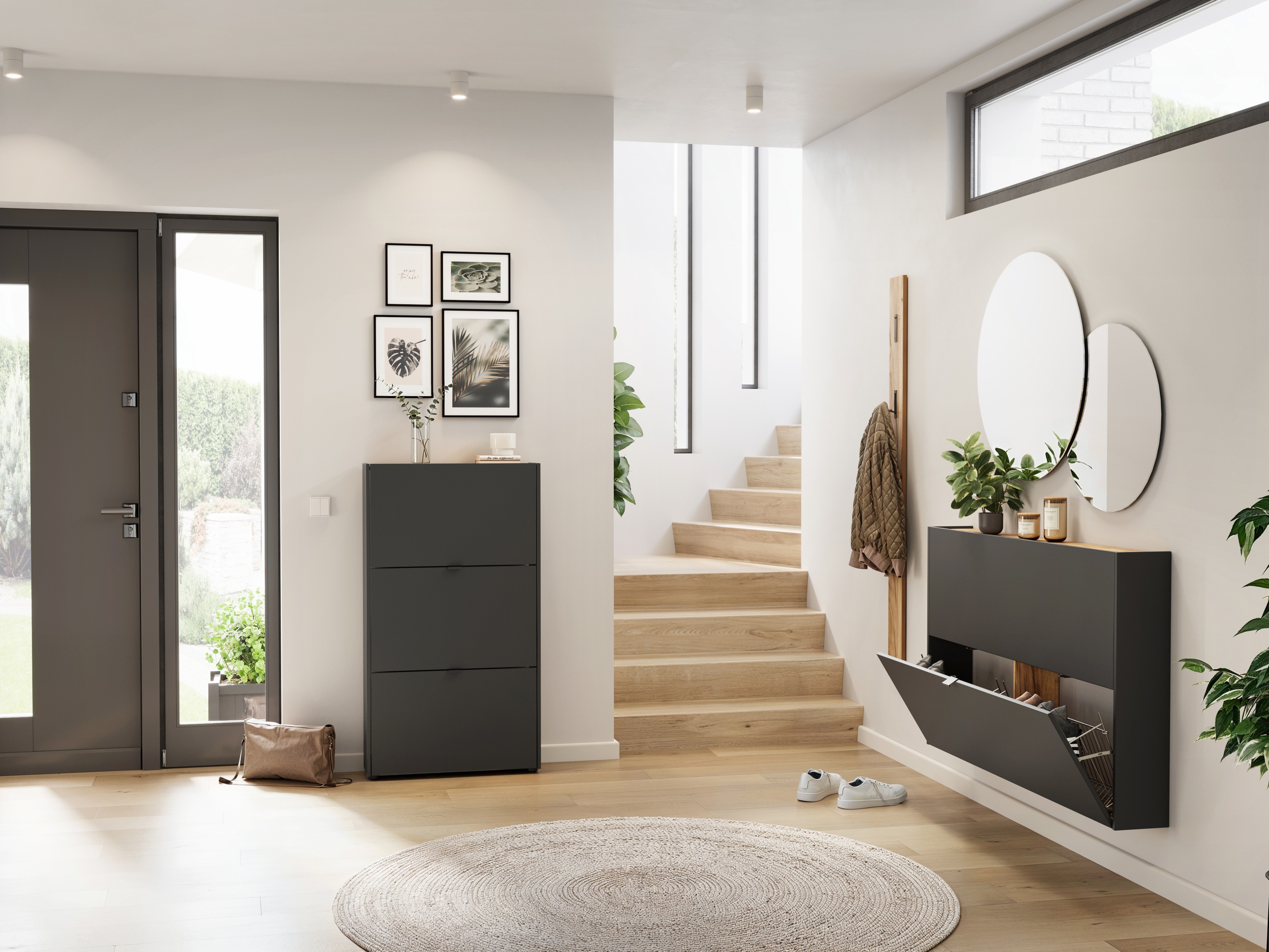 Zapatero Cirsale 113 (Navarra roble + Grafito)