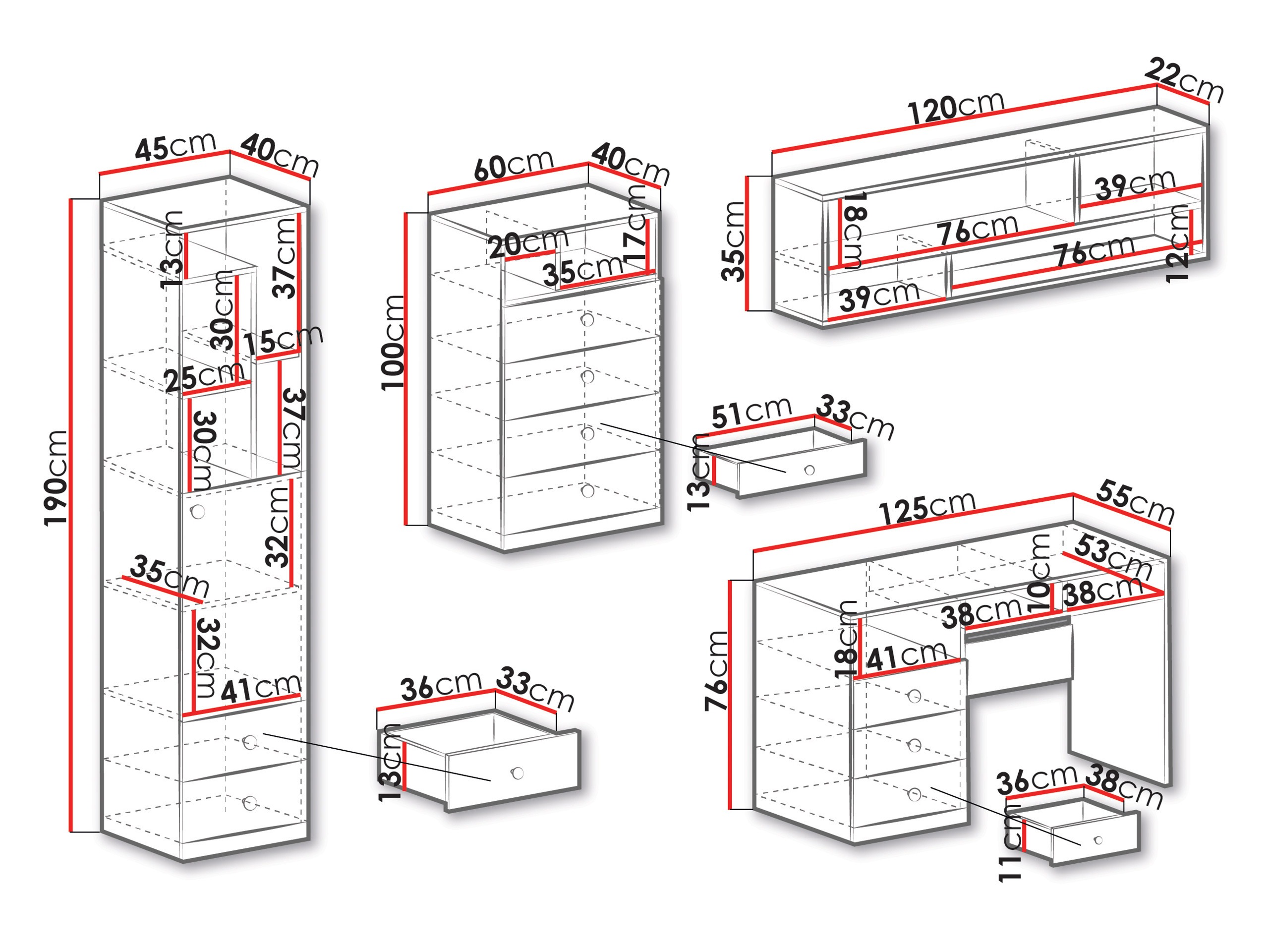 Conjuntos de muebles Tesmonu 116