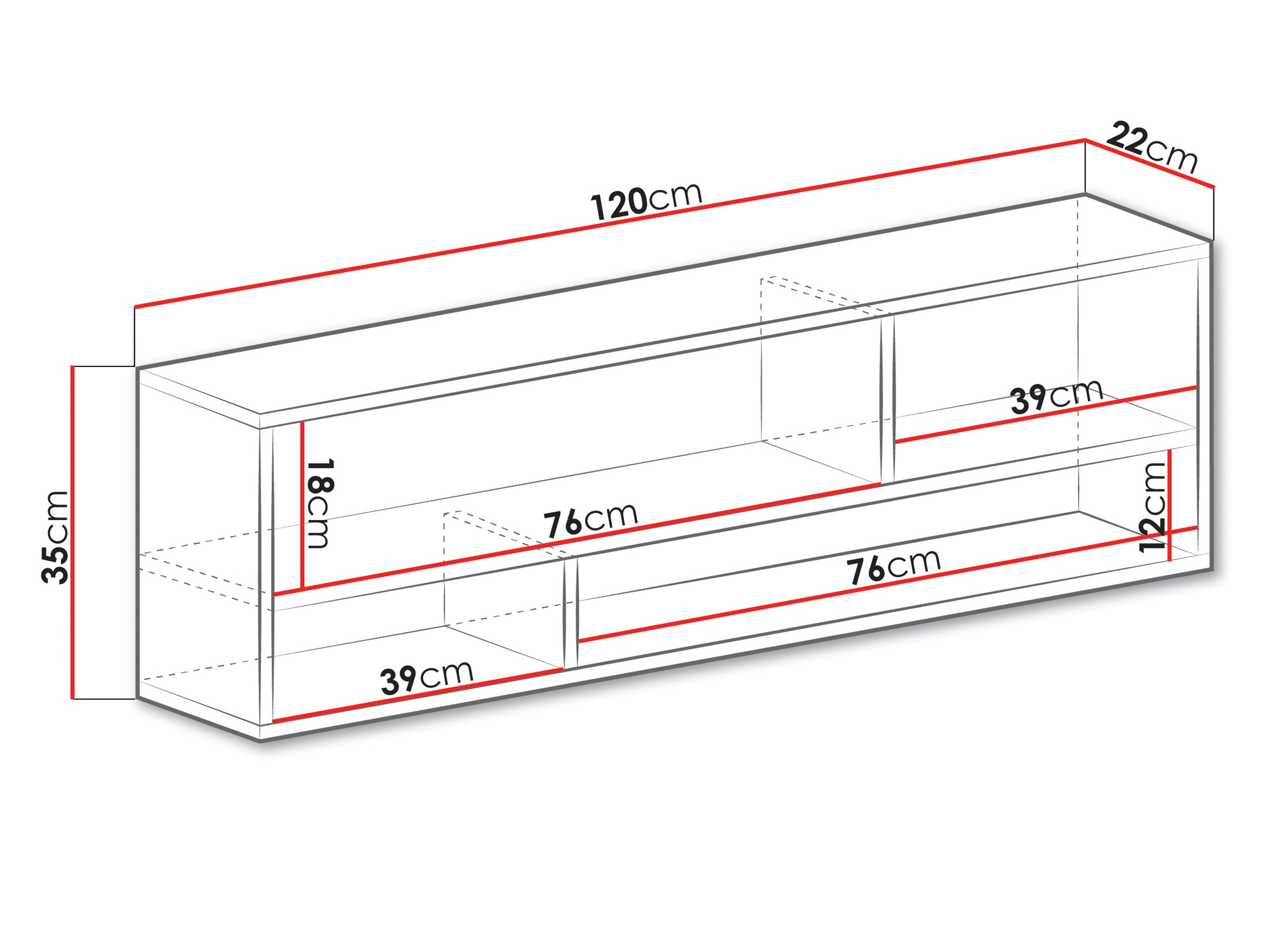 Estantería de pared Tesmonu 111