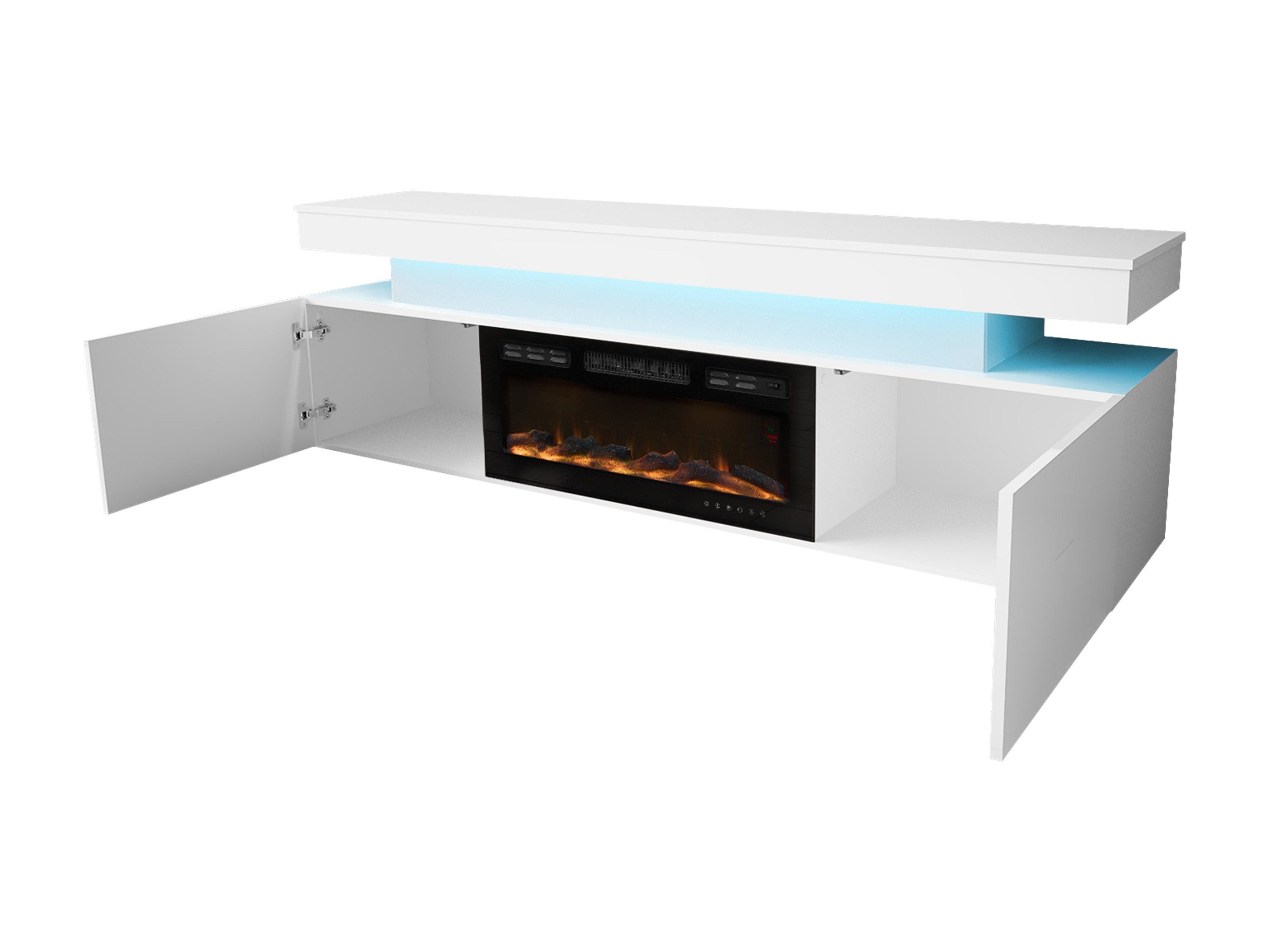 Conjunto de salón Monfero 106 (Blanco + Blanco brillante)