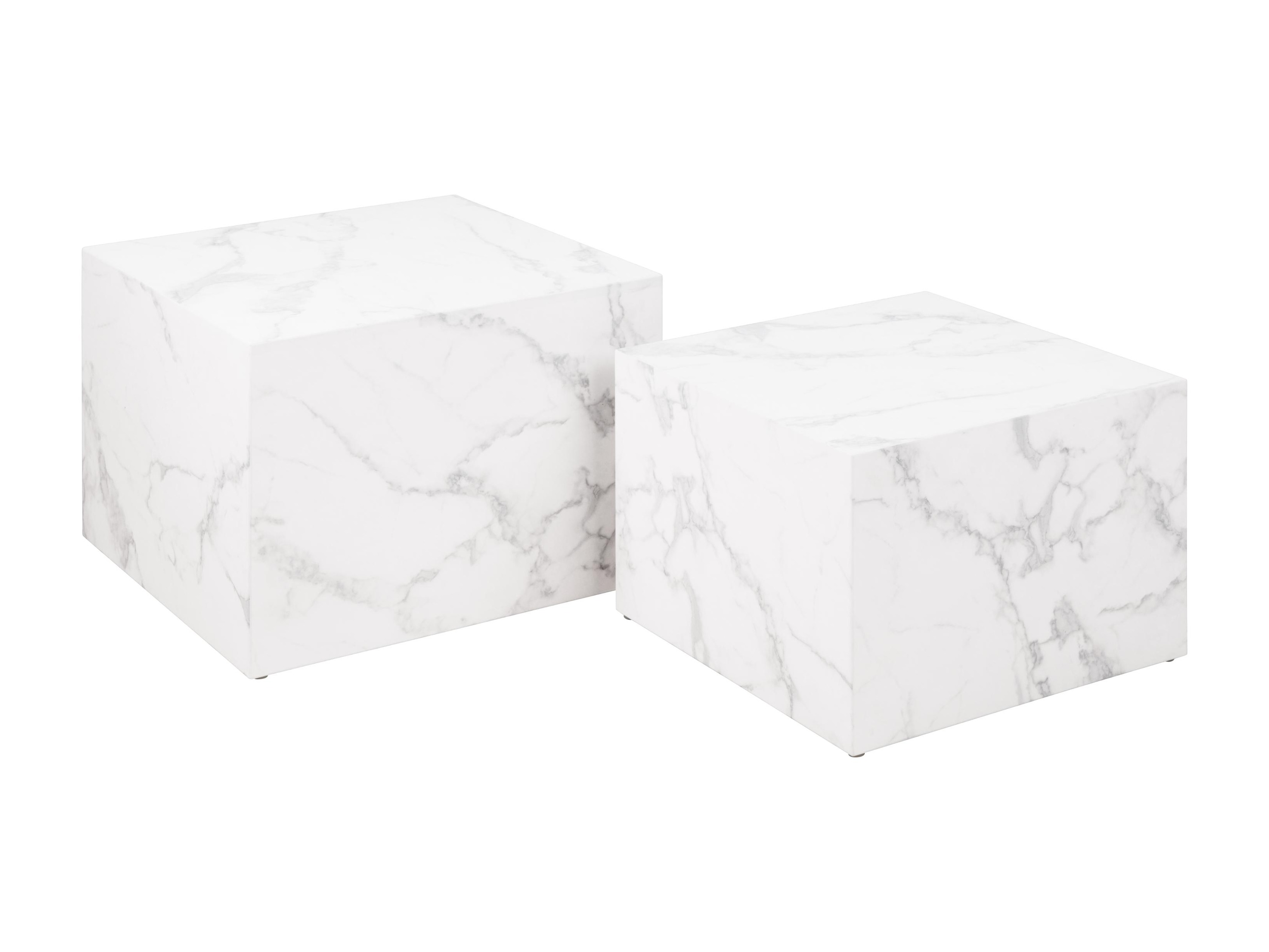 Conjunto mesa de centro Norsica 603 (Mármol blanco)