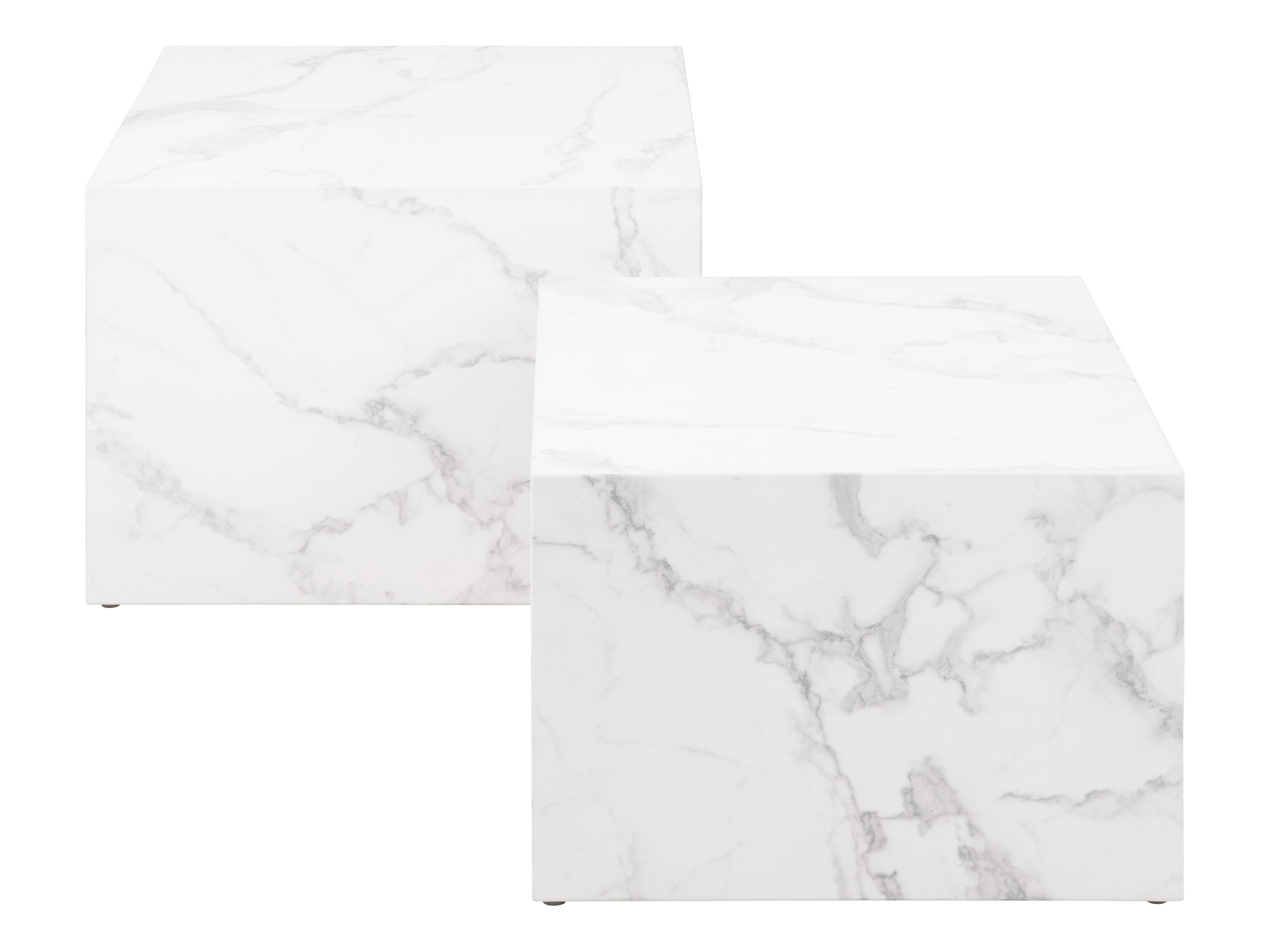 Conjunto mesa de centro Norsica 603 (Mármol blanco)