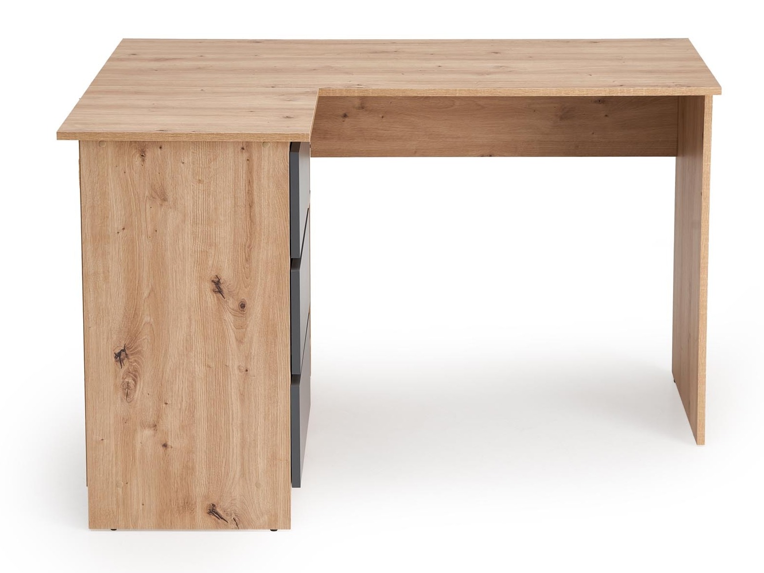 Mesa de ordenador esquinera Houston 1950 (Grafito + Roble Artisan)