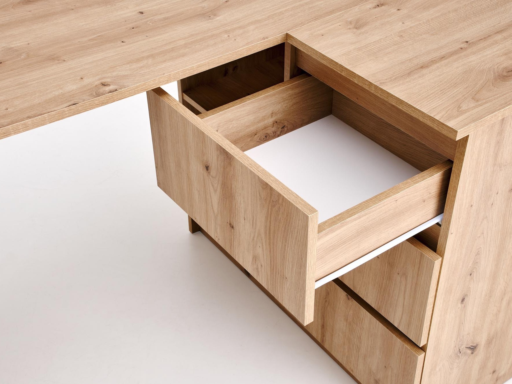 Mesa de ordenador esquinera Houston 1950 (Roble Artisan)