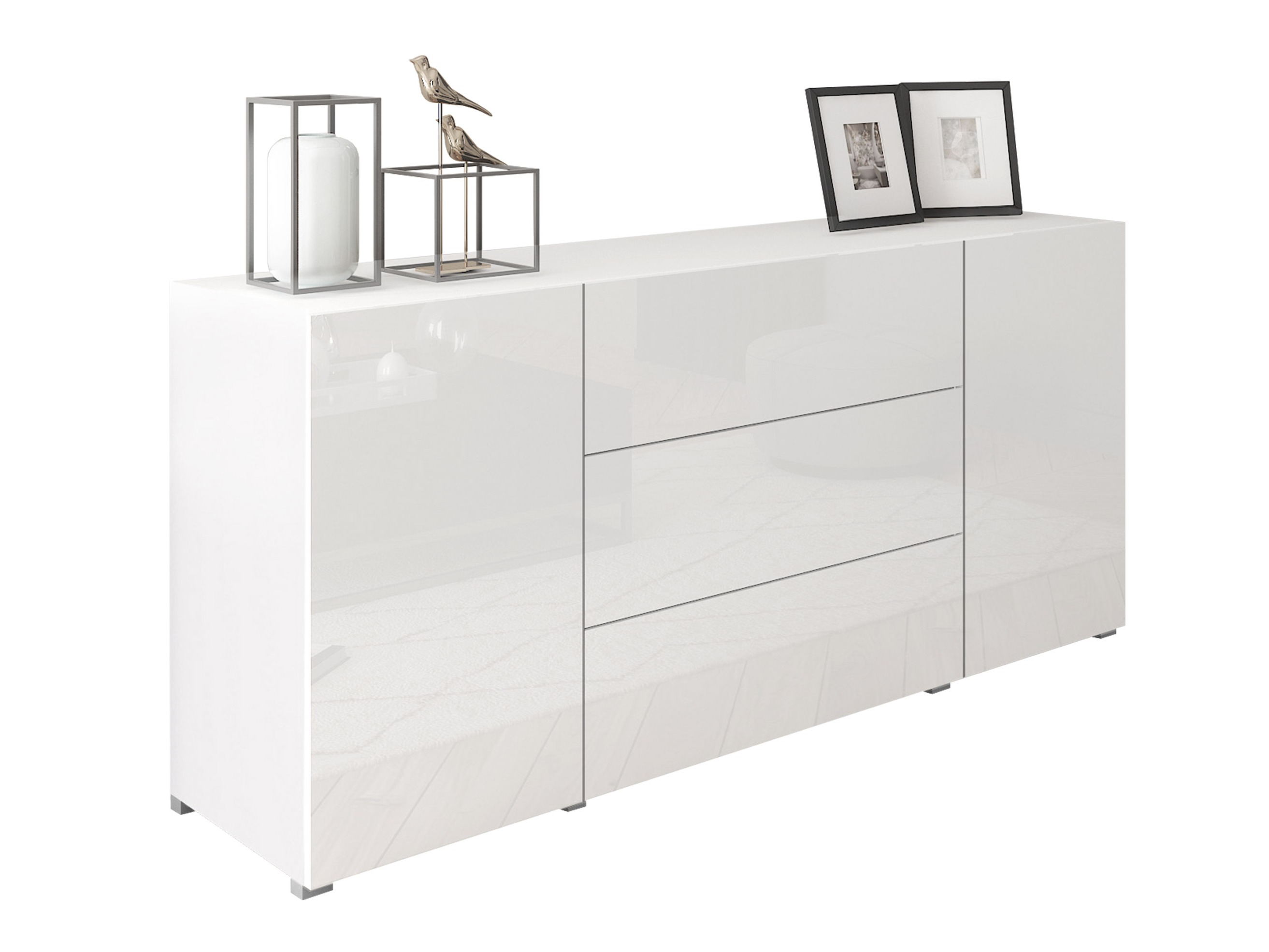 Cómoda Sarasota 191 (Blanco + Blanco brillante)