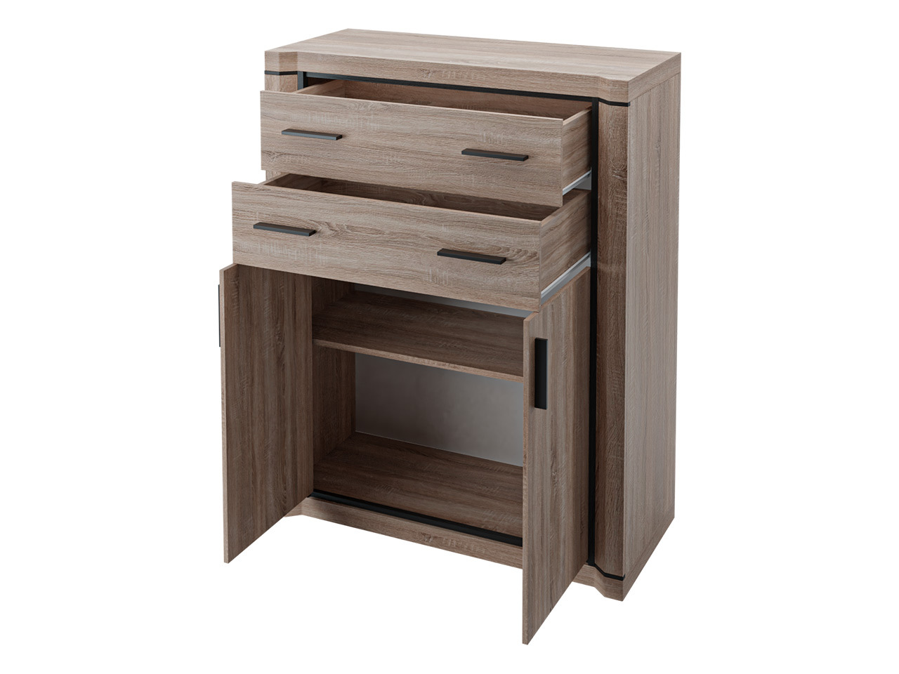 Conjunto de salón Lorelie 124 (Trufa roble)