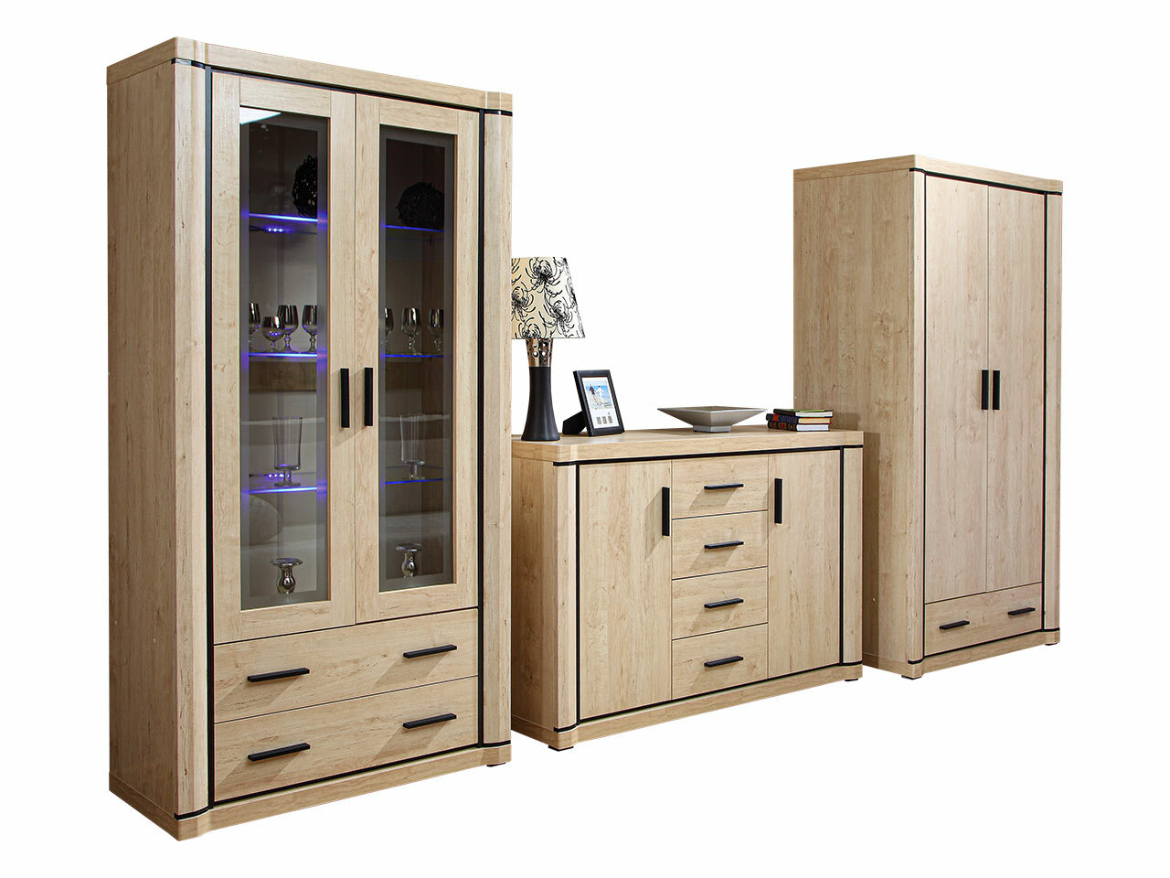 Conjunto de salón Lorelie 125 (Roble Sonoma)