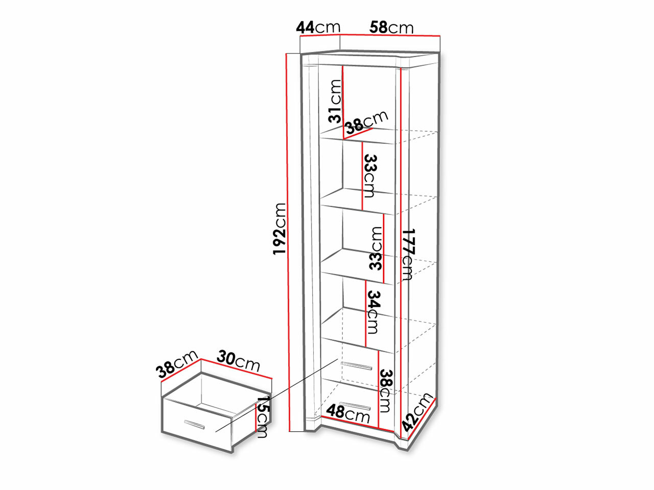Estantería Lorelie 115 (Trufa)