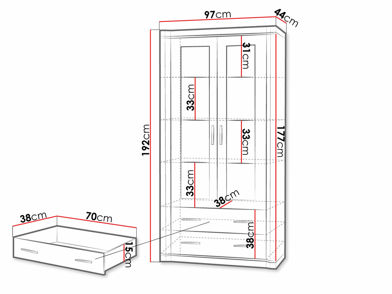 Estantería Lorelie 116 (Trufa roble)