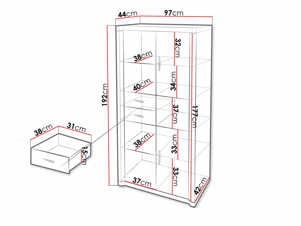 Estantería Lorelie 120 (Trufa)
