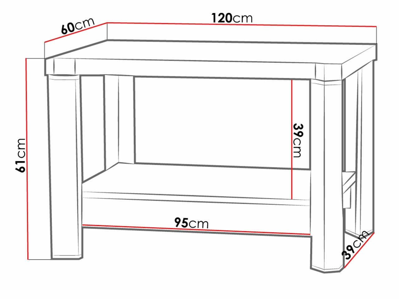 Mesa de centro Lorelie 114 (Trufa roble)
