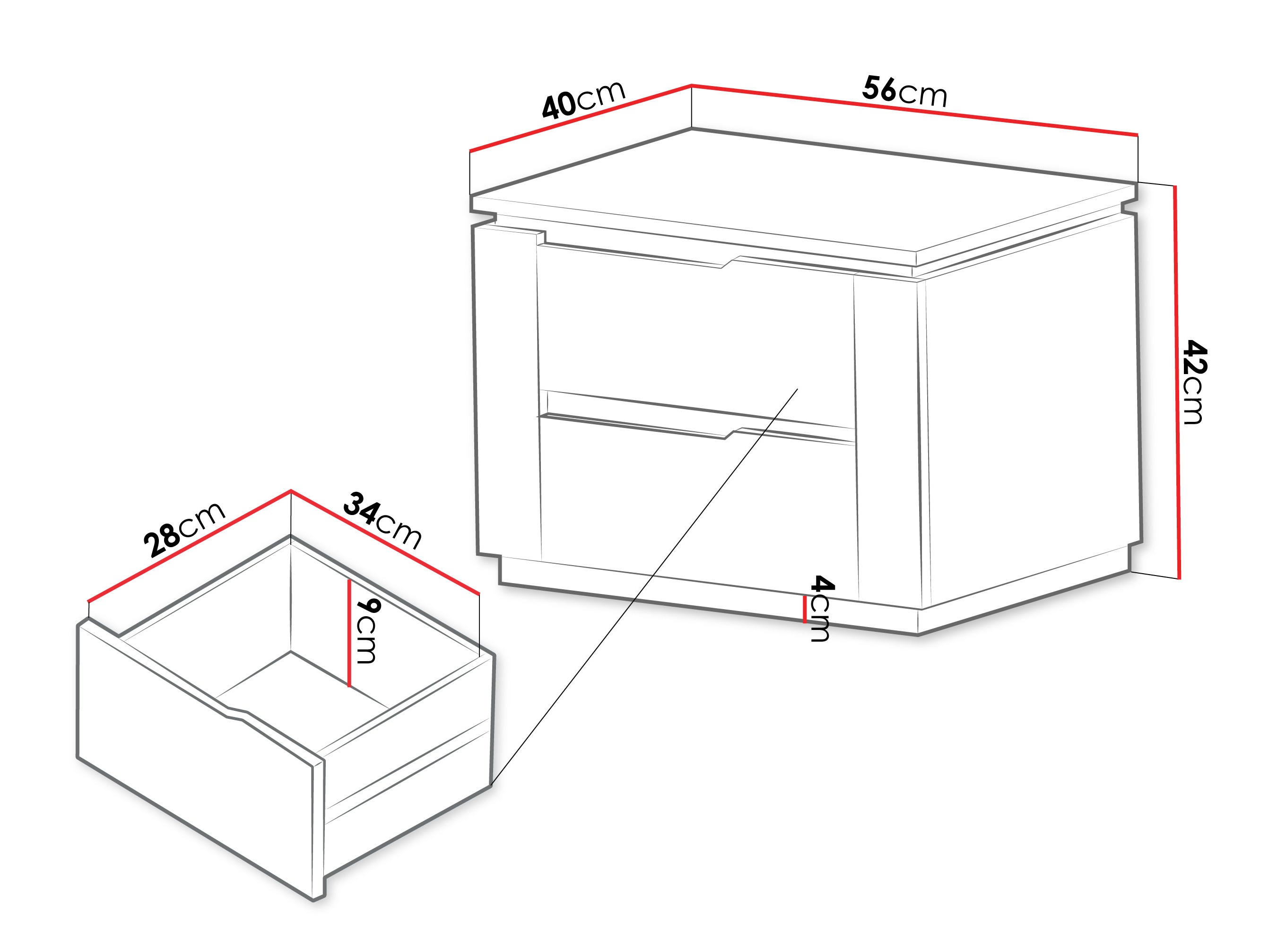 Mesilla de noche Comfivo Ovitas