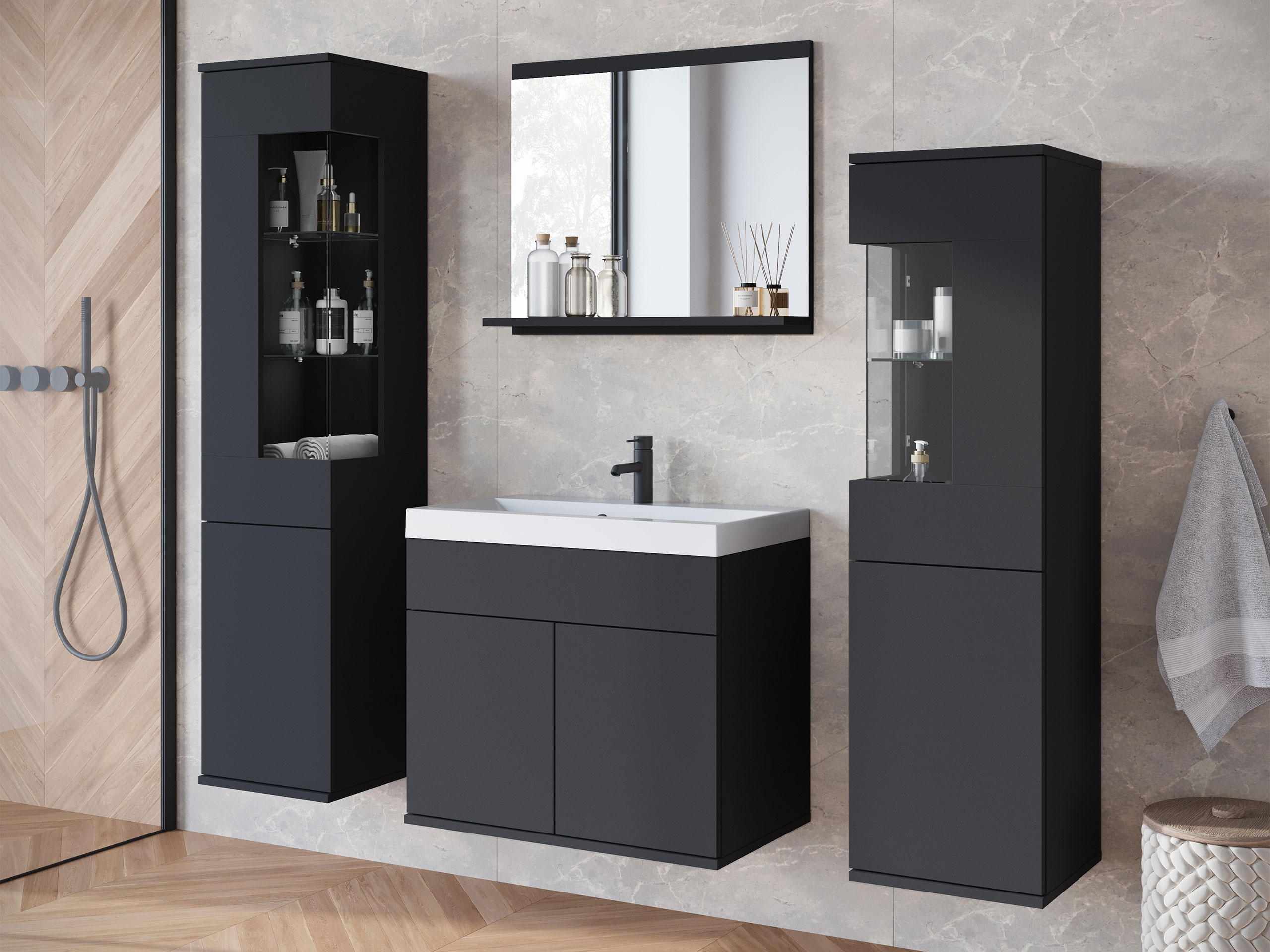 Conjunto de mueble de baño Sarasota 194 (Grafito)