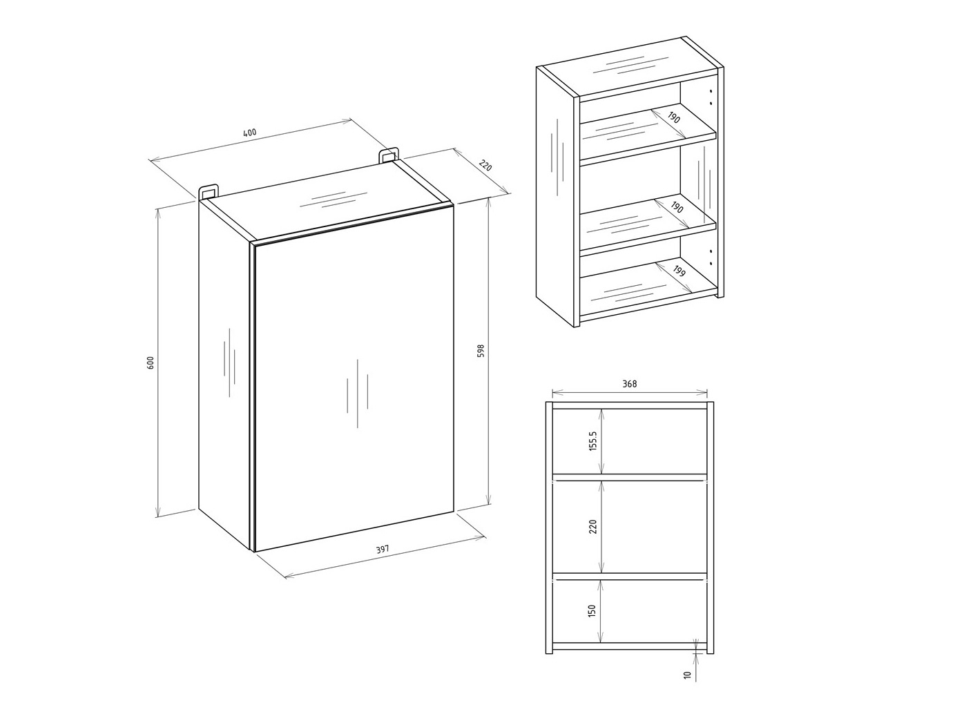Mueble para baño con espejo Balelbo 100 (Roble Artisan)