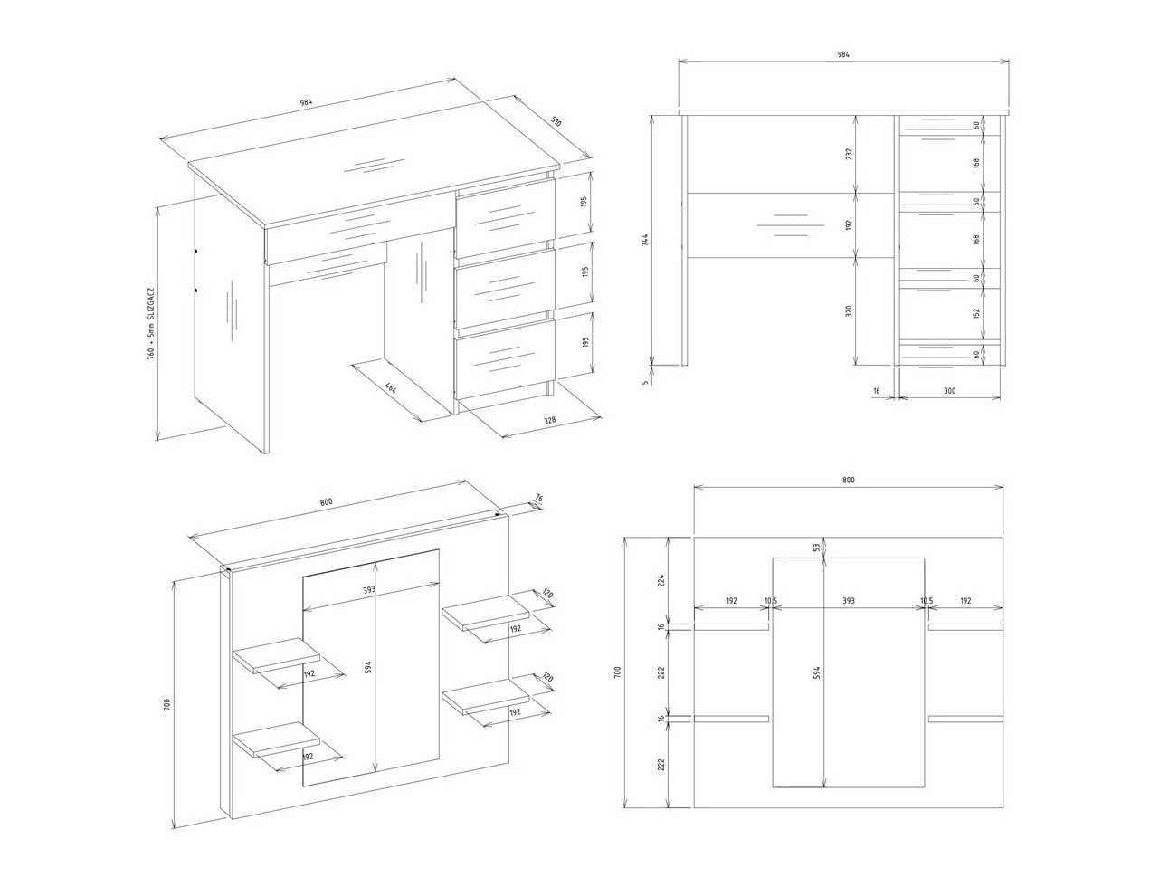 Tocador Mandeville 351 (Derecha)