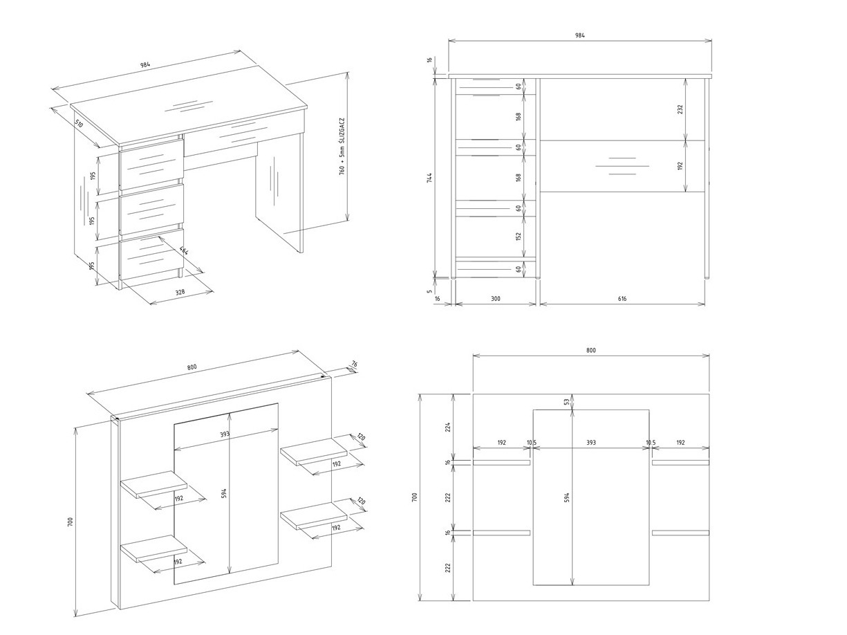 Tocador Mandeville 351 (Izquierda)