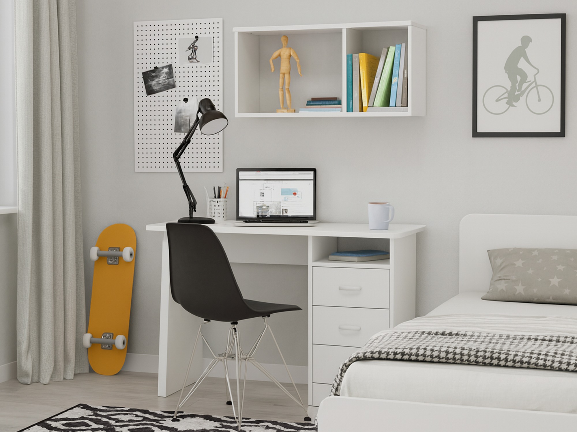 Mesa de oficina Ontario 204 (Blanco)