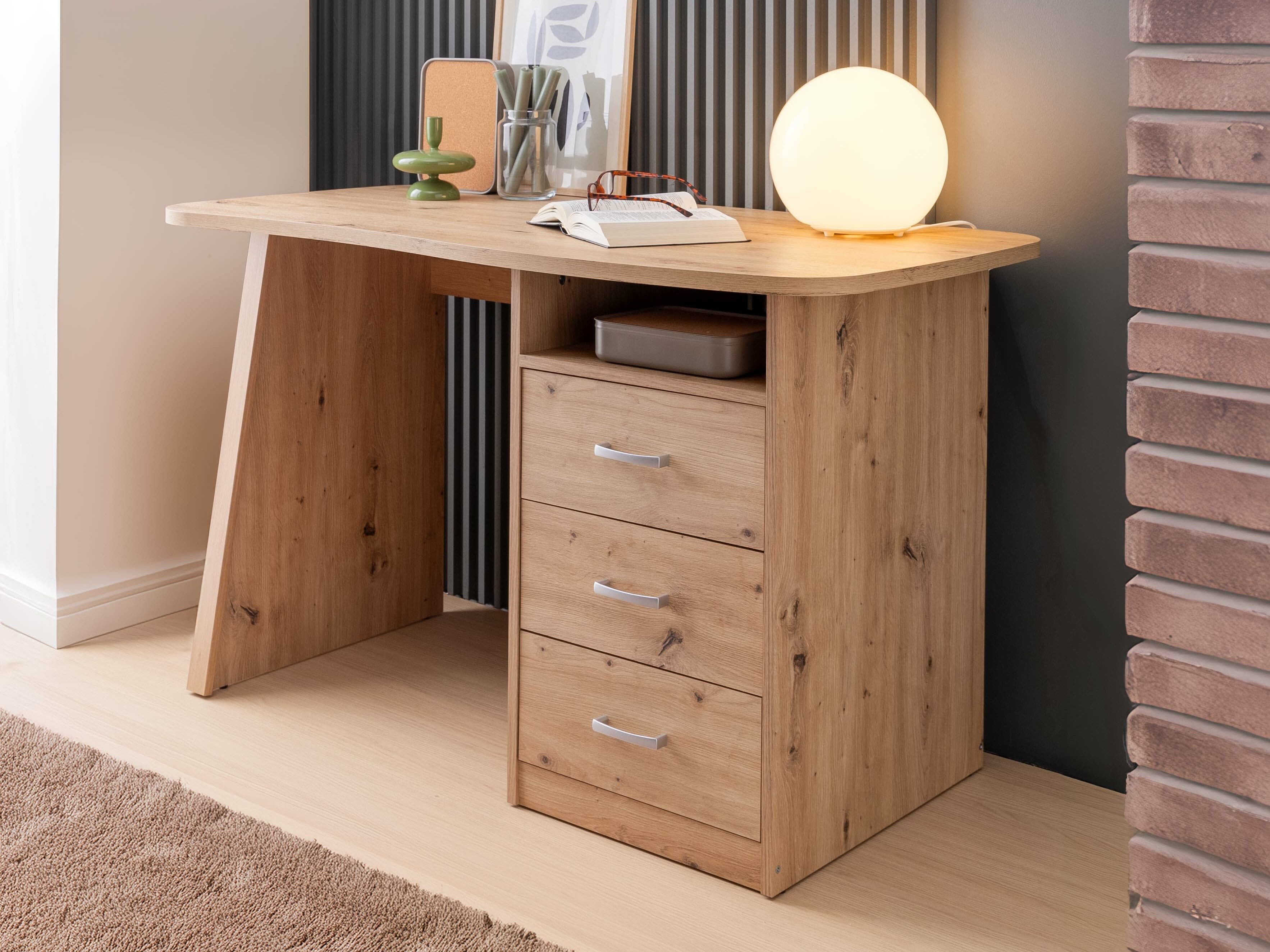 Mesa de oficina Ontario 204 (Roble Artisan)