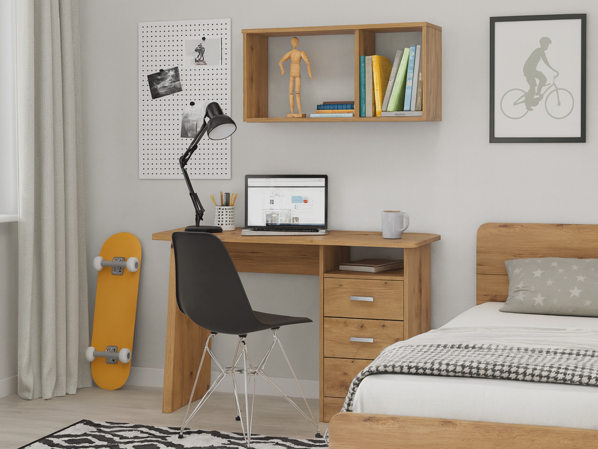 Mesa de oficina Ontario 204 (Roble Artisan)