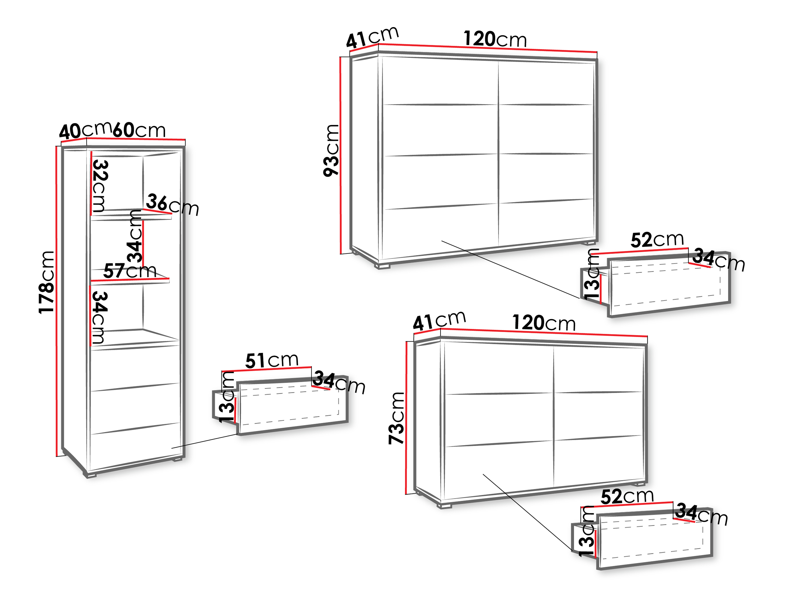 Conjunto de salón Comfivo Fersoe 107 (Blanco)