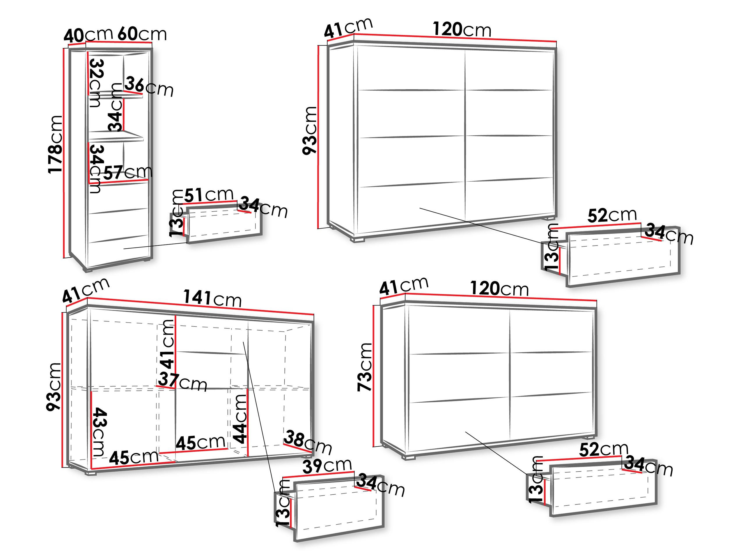 Conjunto de salón Comfivo Fersoe 108 (Blanco)