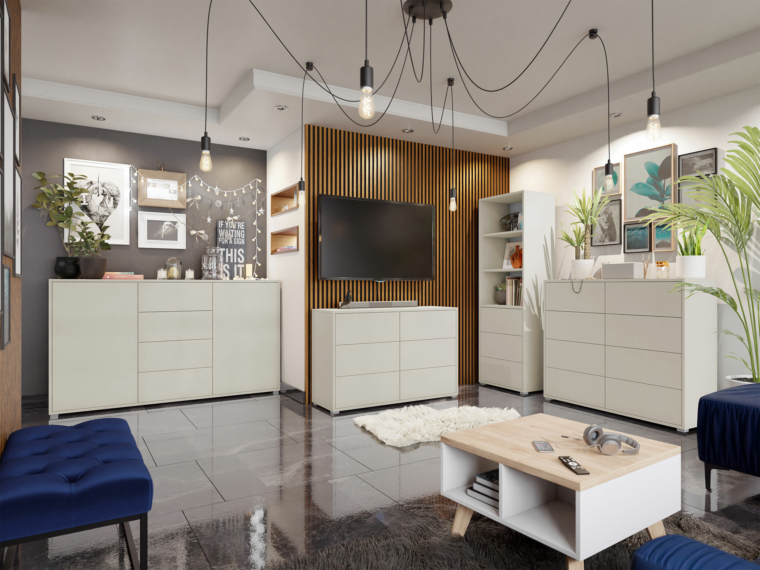 Conjunto de salón Comfivo Fersoe 108 (Cachemira)