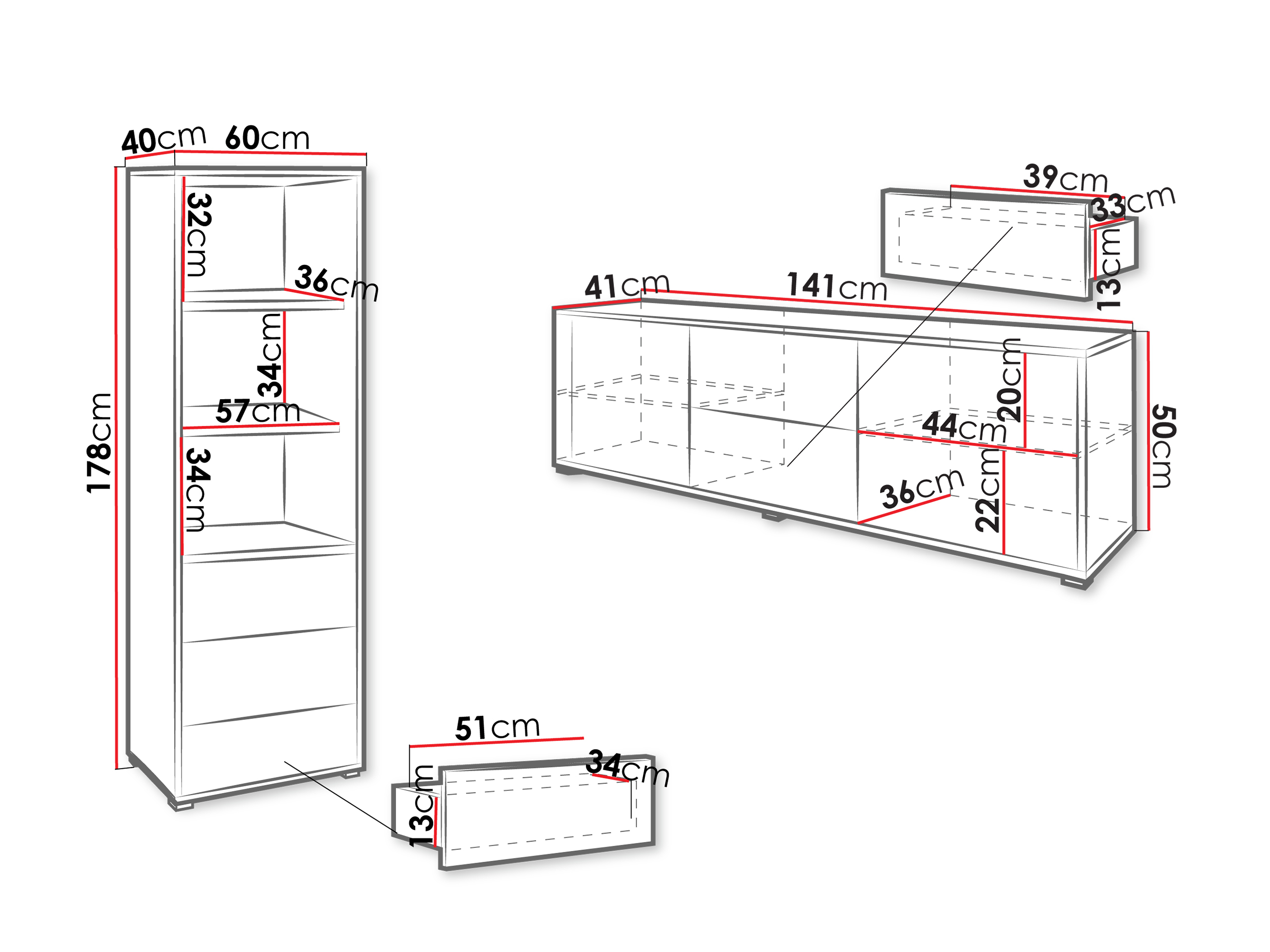 Conjunto de salón Comfivo Fersoe 111 (Blanco)