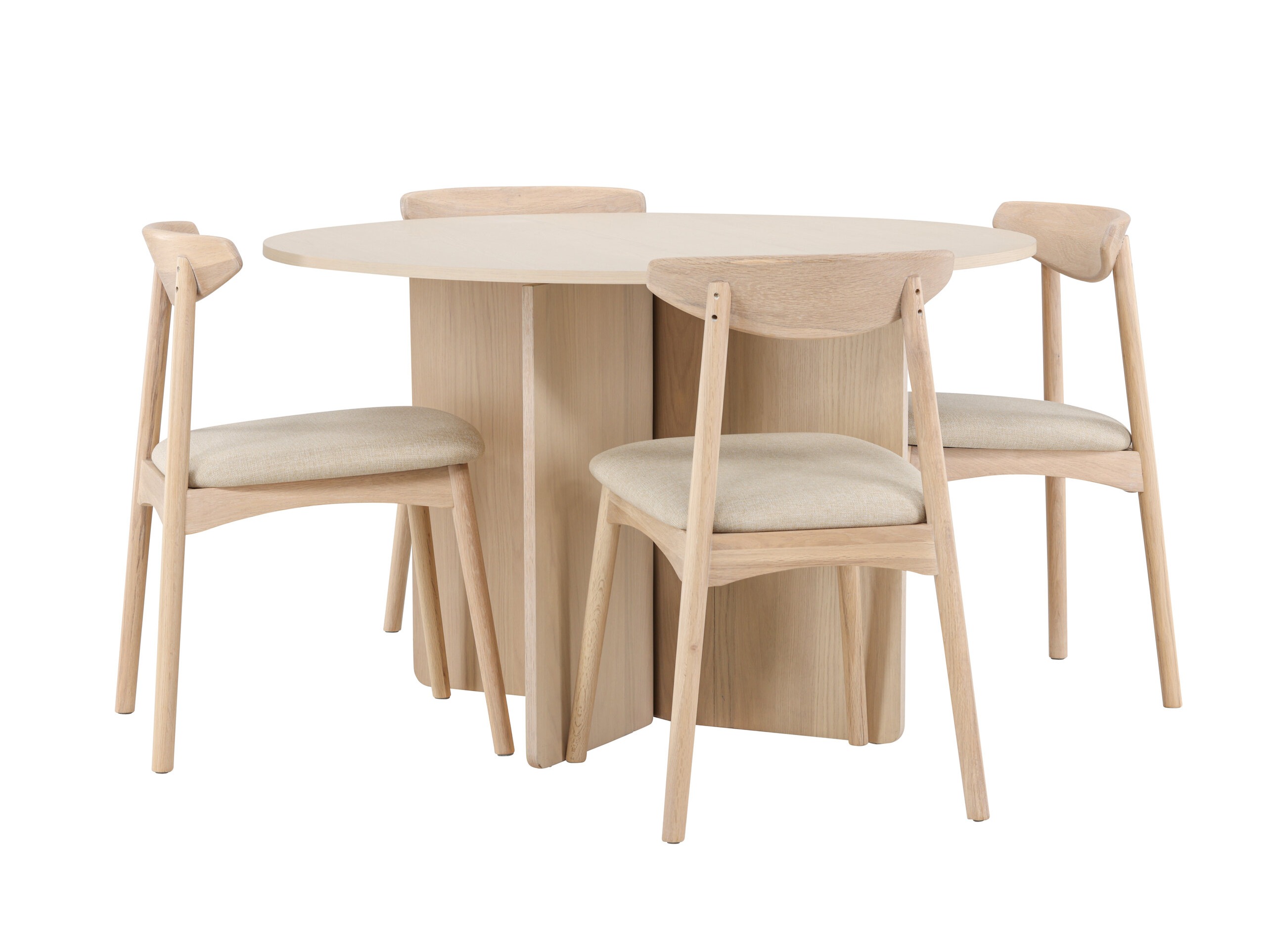 Conjunto de mesas y sillas para comedor Dallas 4986 (Luminoso madera)